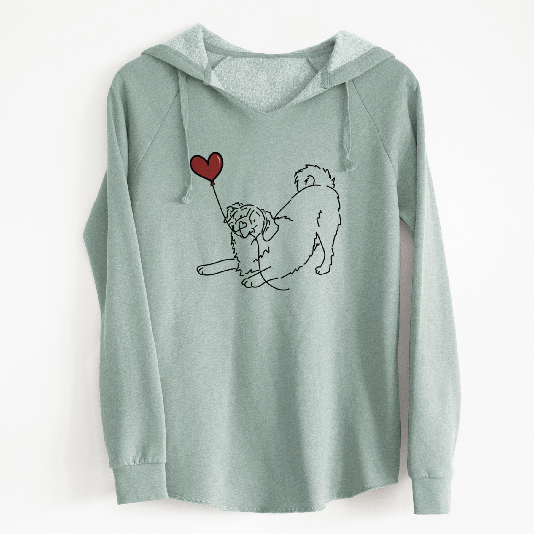 Bernese Mountain Dog Heart String - Cali Wave Hooded Sweatshirt