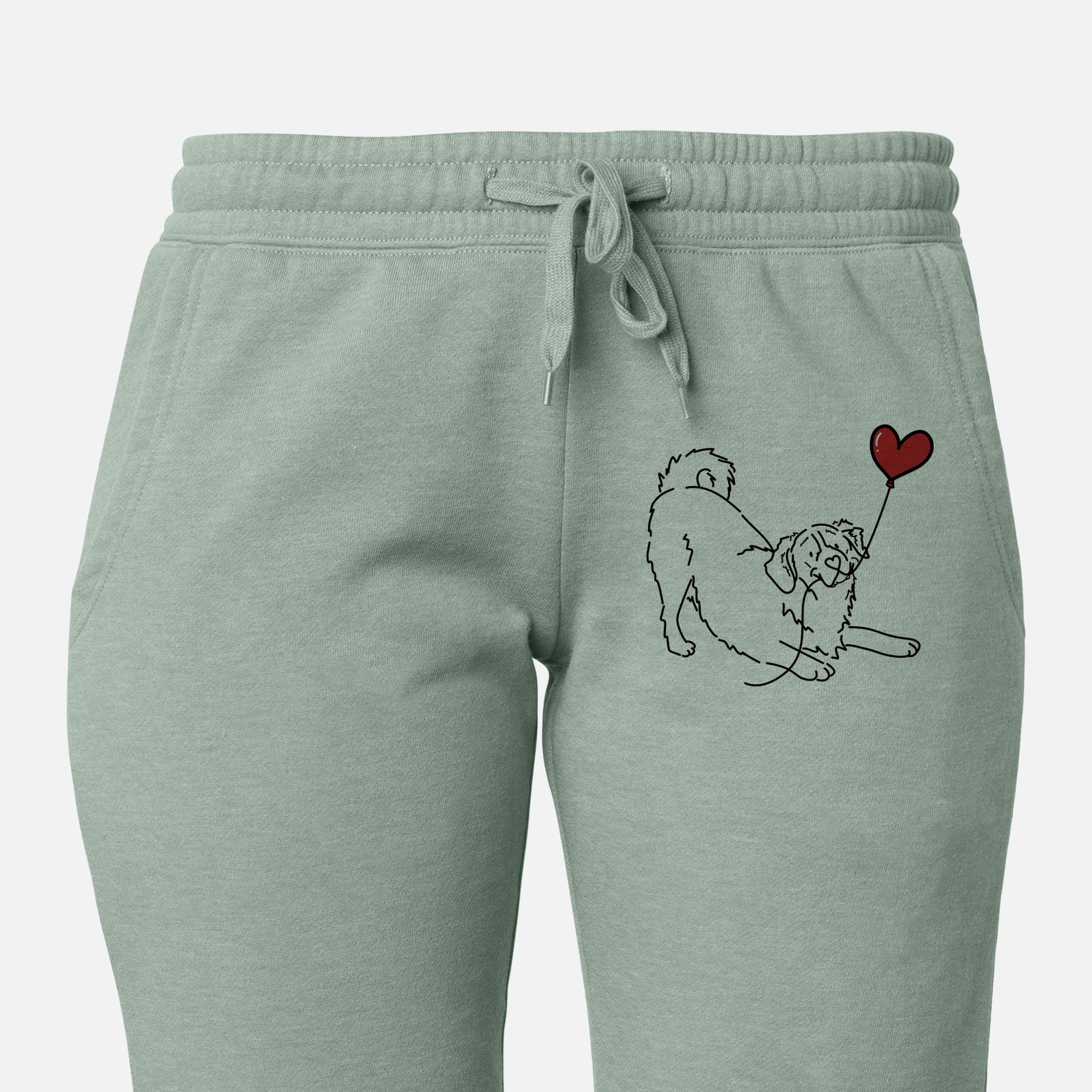 Bernese Mountain Dog Heart String - Women's Cali Wave Joggers