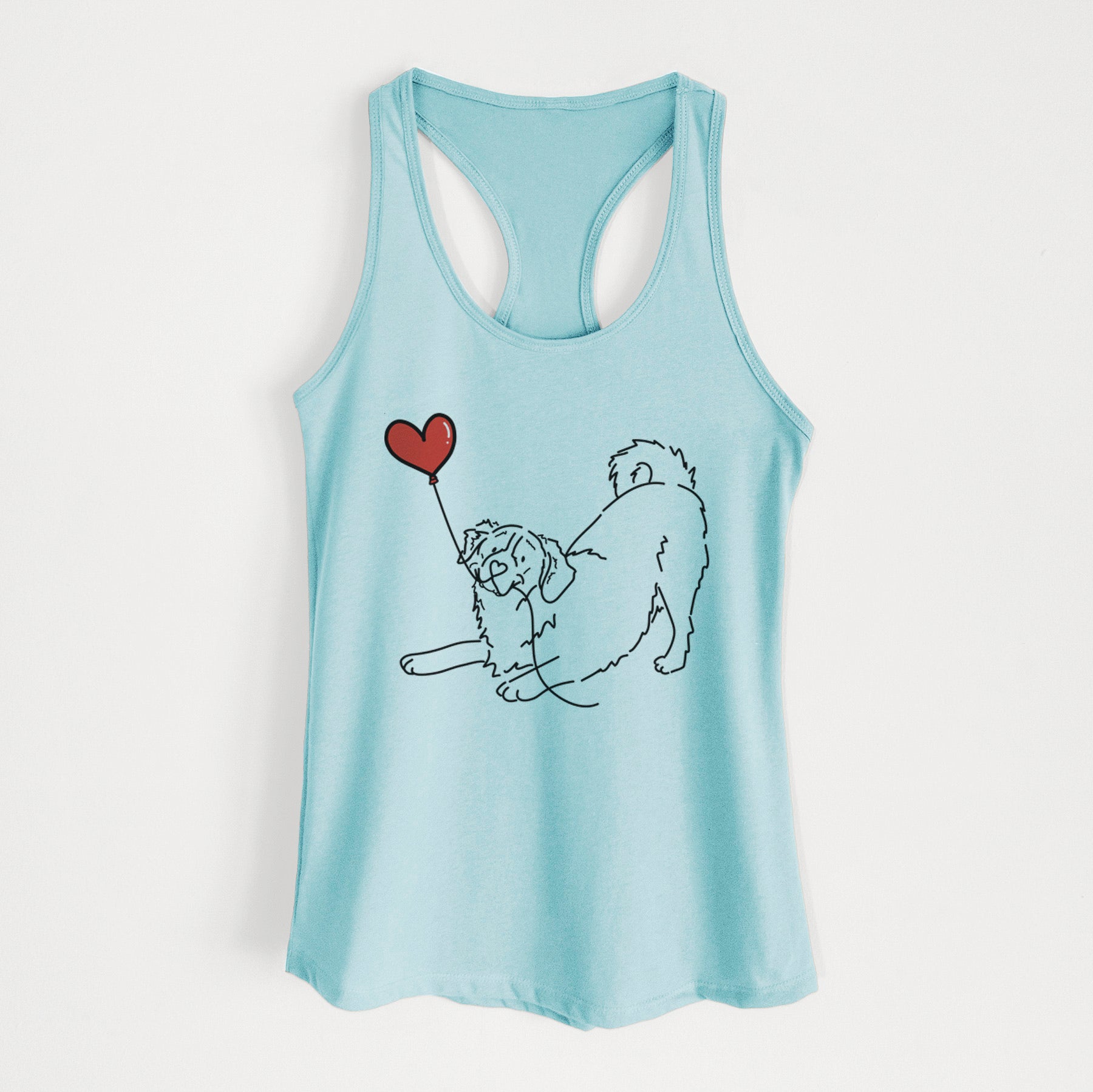 Bernese Mountain Dog Heart String - Women's Racerback Tanktop