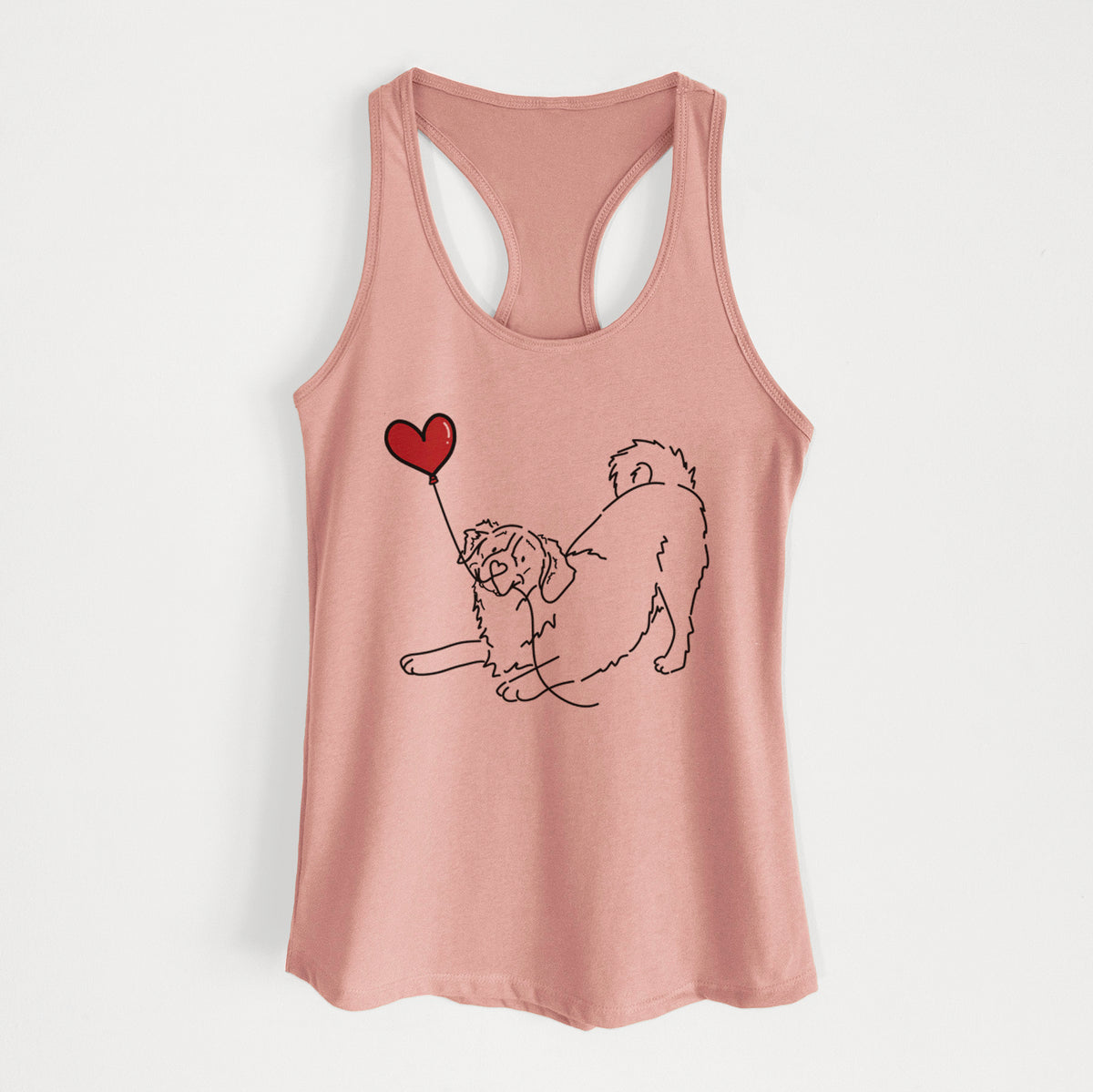 Bernese Mountain Dog Heart String - Women&#39;s Racerback Tanktop