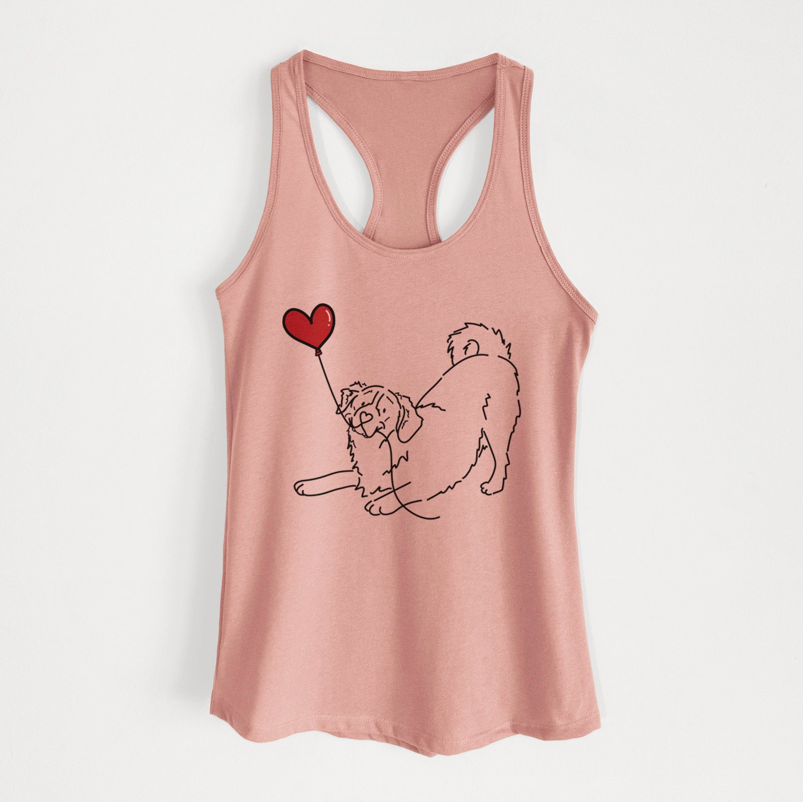 Bernese Mountain Dog Heart String - Women's Racerback Tanktop