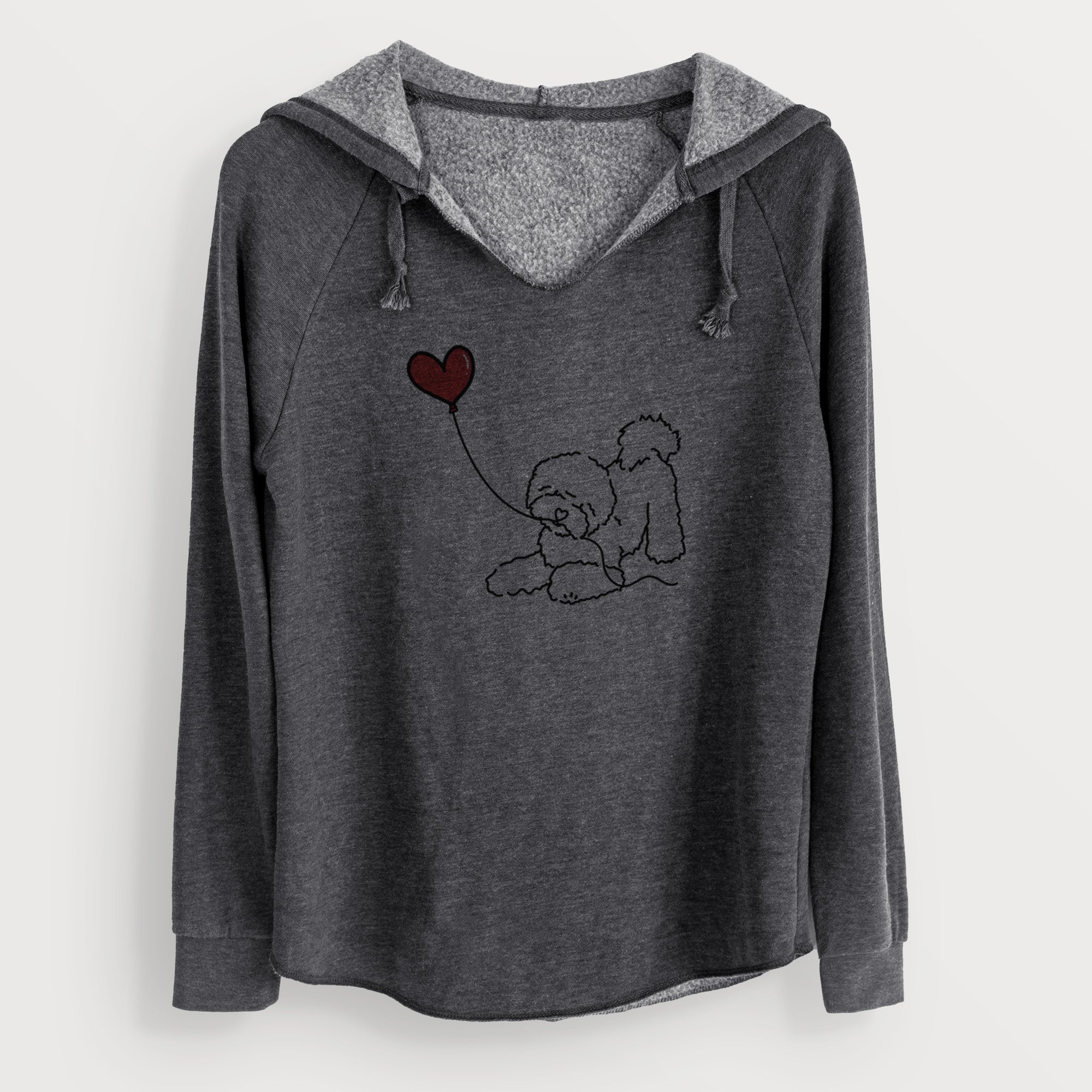 Bichon Frise Heart String - Cali Wave Hooded Sweatshirt