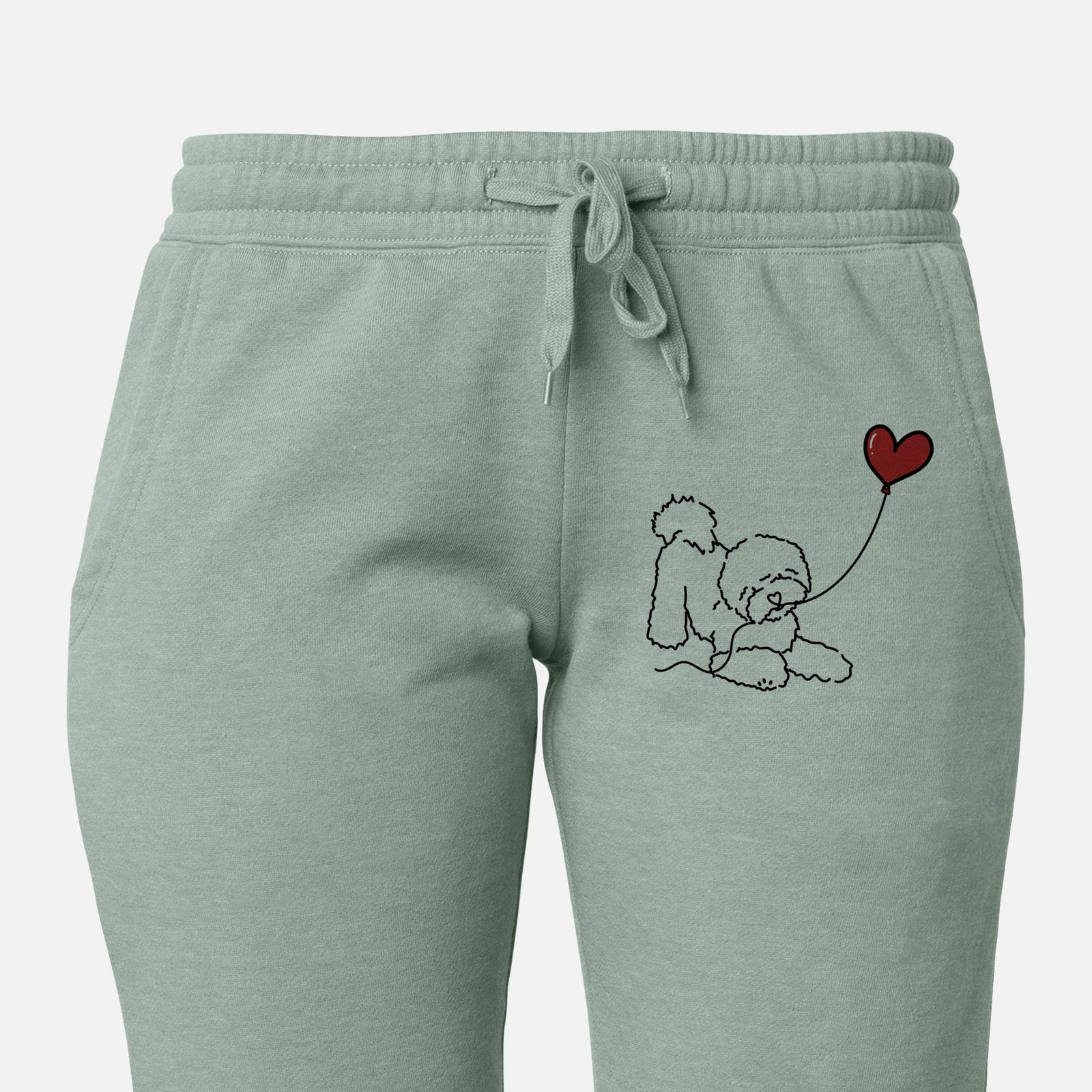 Bichon Frise Heart String - Women's Cali Wave Joggers