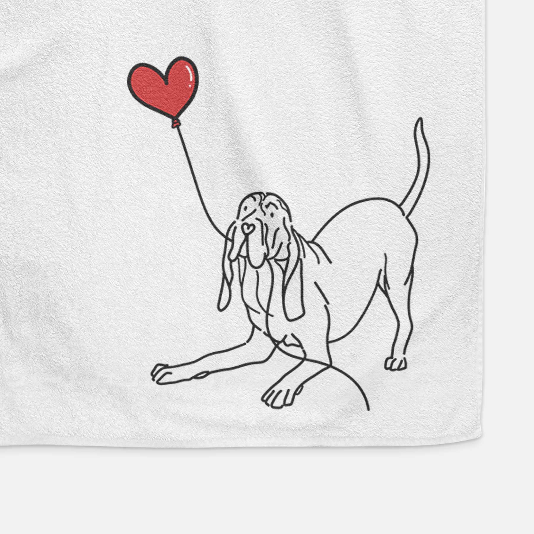 Bloodhound Heart String -  Decorative Hand Towel