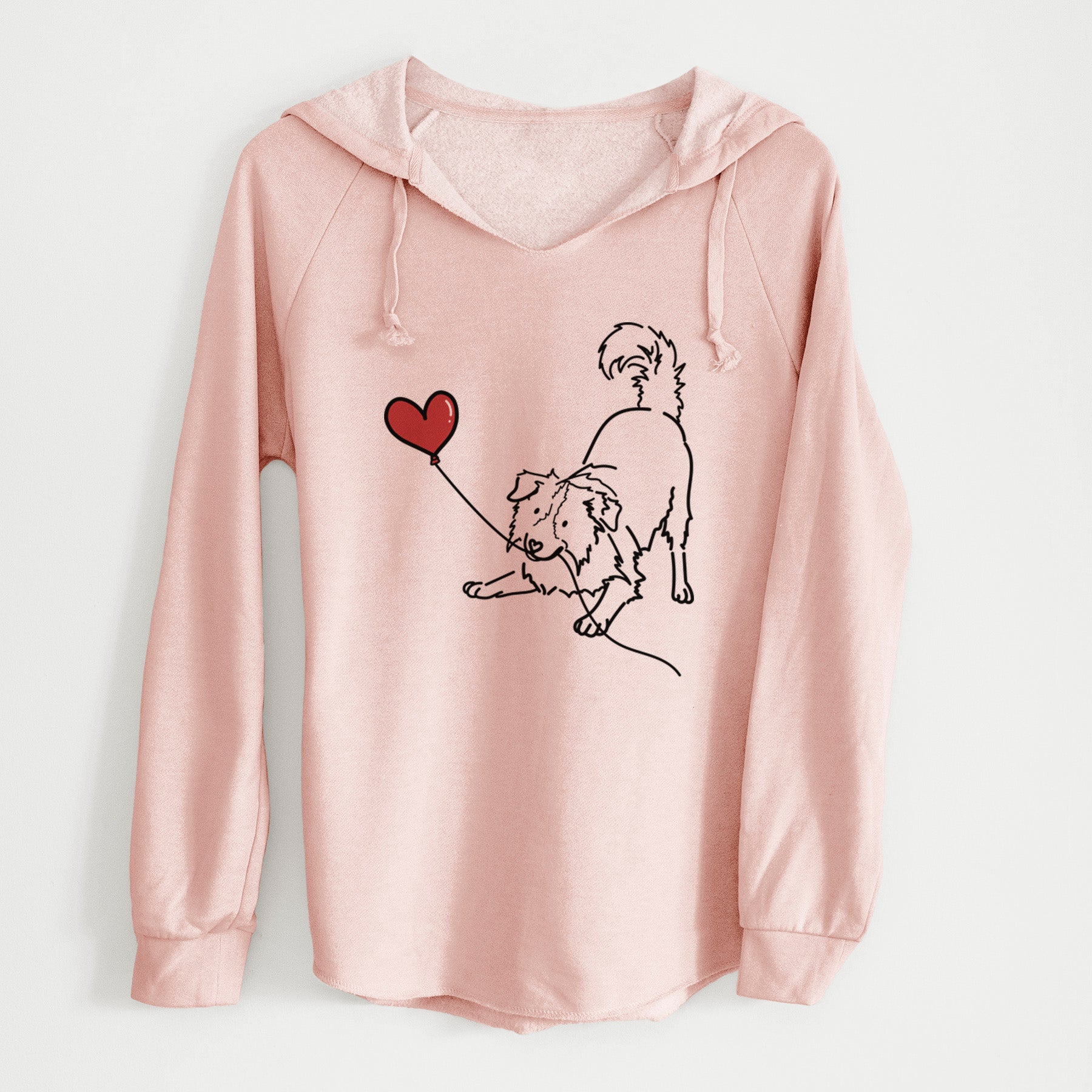 Border Collie Heart String - Cali Wave Hooded Sweatshirt