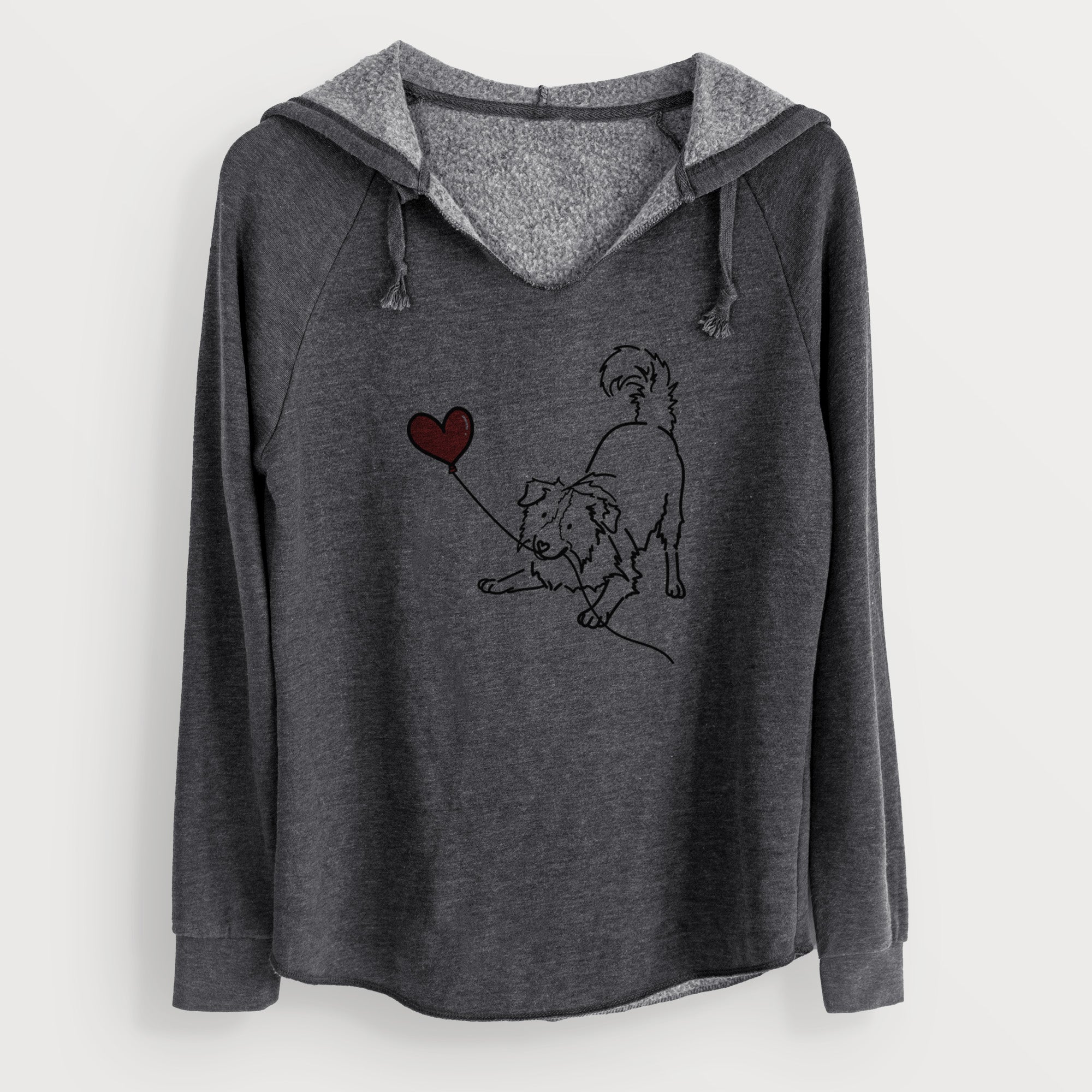 Border Collie Heart String - Cali Wave Hooded Sweatshirt