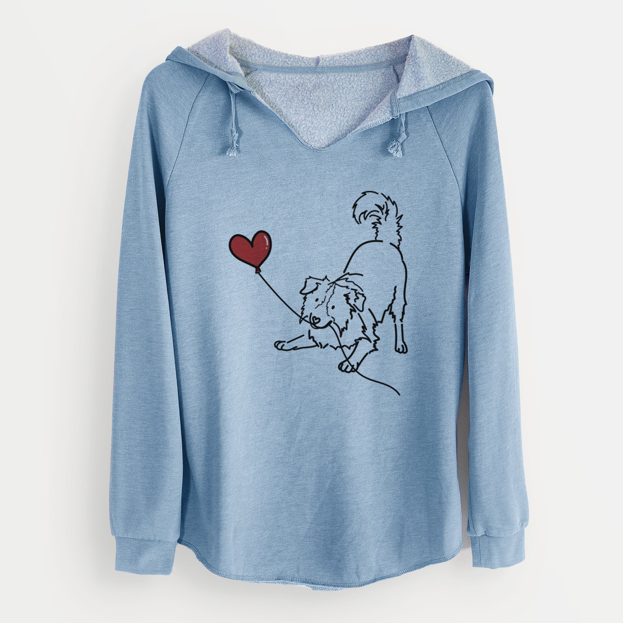 Border Collie Heart String - Cali Wave Hooded Sweatshirt