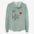 Border Collie Heart String- Women's Cali Wave Zip-Up Sweatshirt