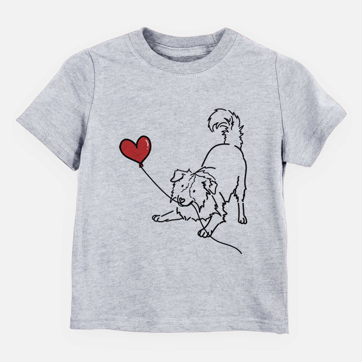 Border Collie Heart String - Kids/Youth/Toddler Shirt