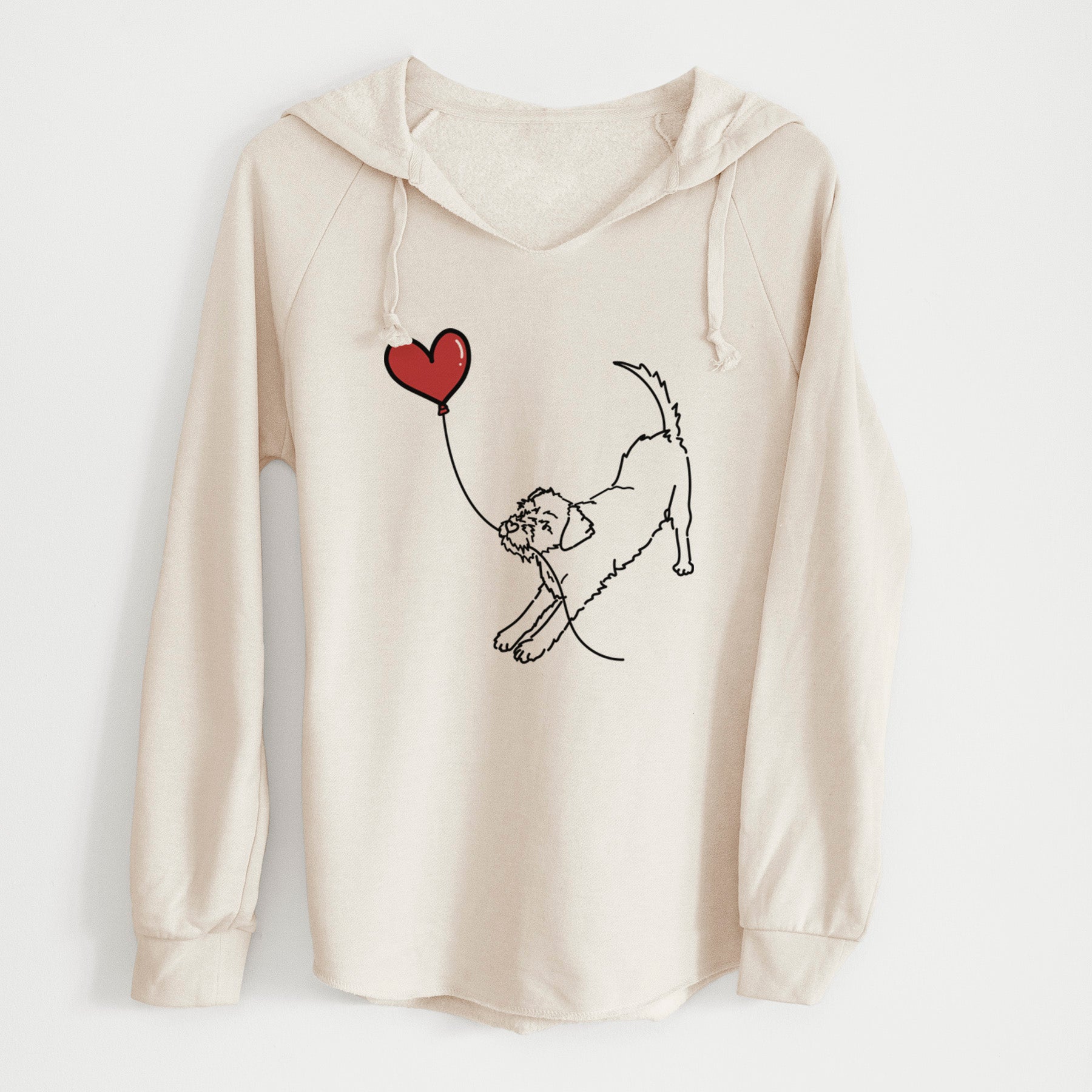 Border Terrier Heart String - Cali Wave Hooded Sweatshirt