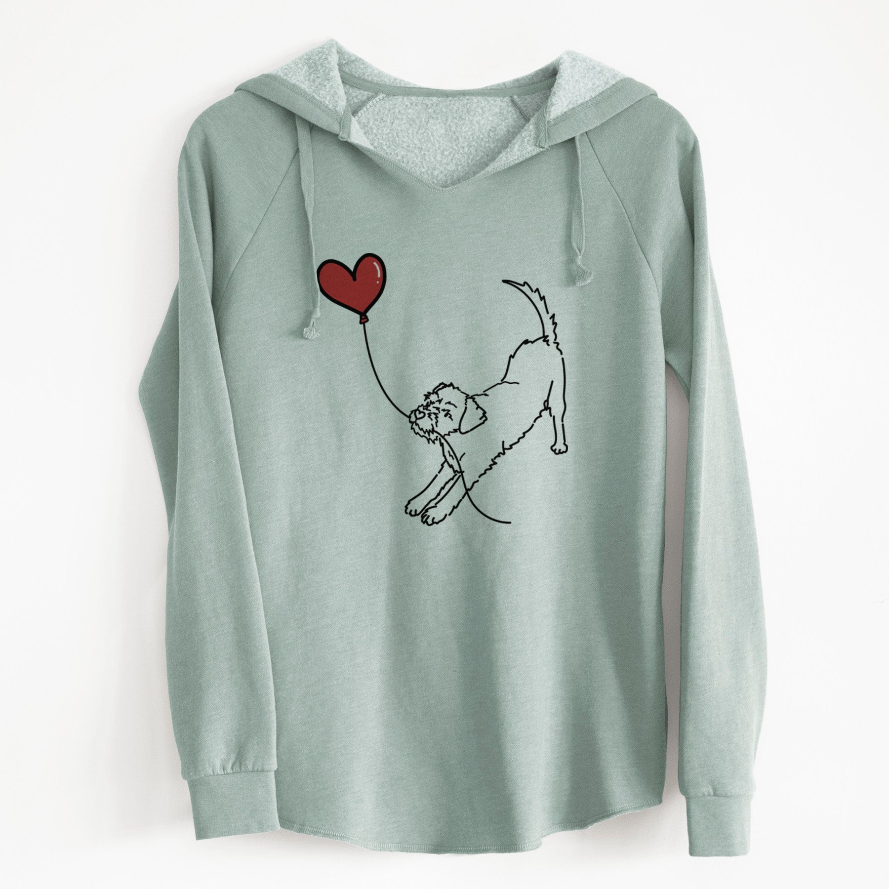 Border Terrier Heart String - Cali Wave Hooded Sweatshirt