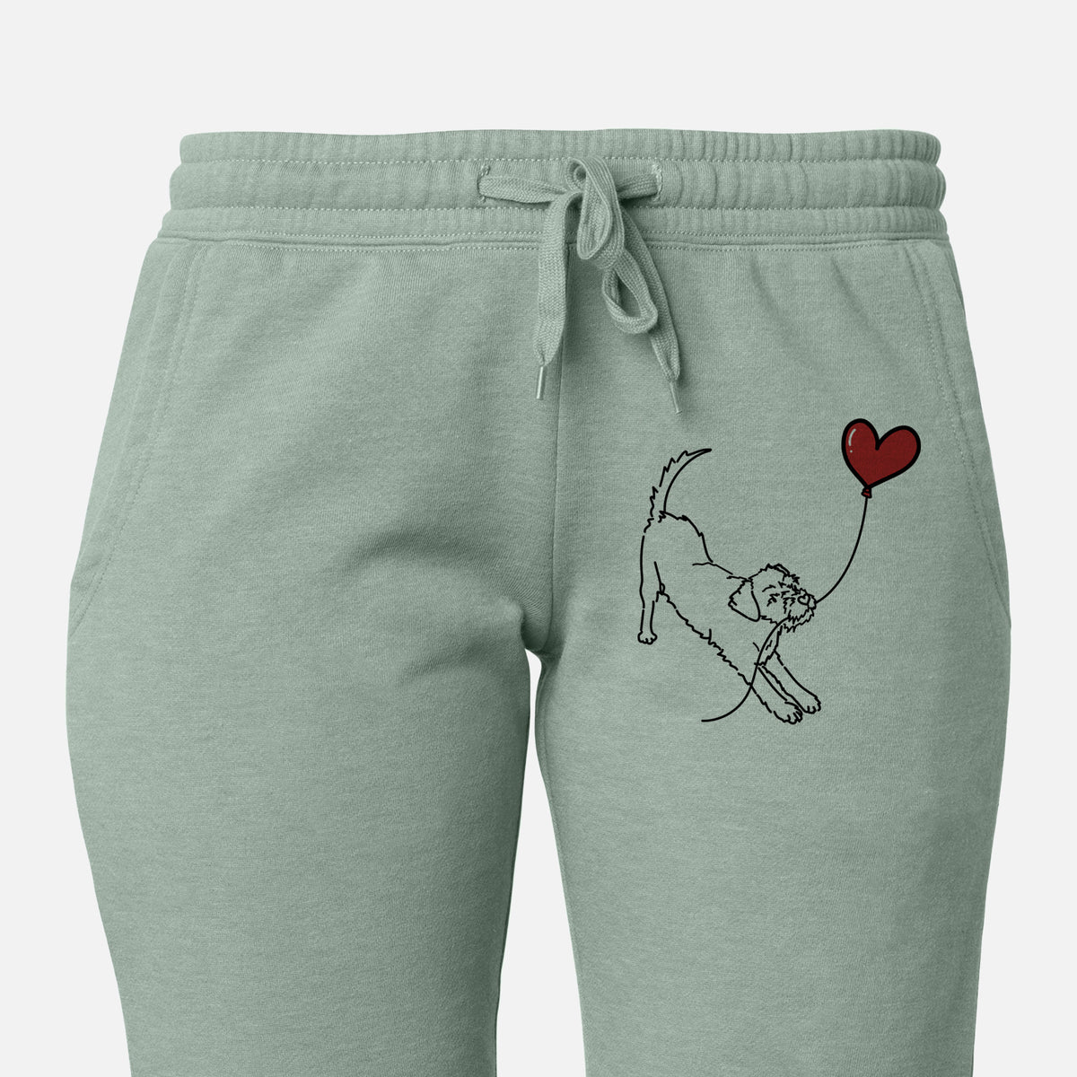 Border Terrier Heart String - Women&#39;s Cali Wave Joggers