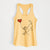 Border Terrier Heart String - Women's Racerback Tanktop