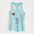 Border Terrier Heart String - Women's Racerback Tanktop