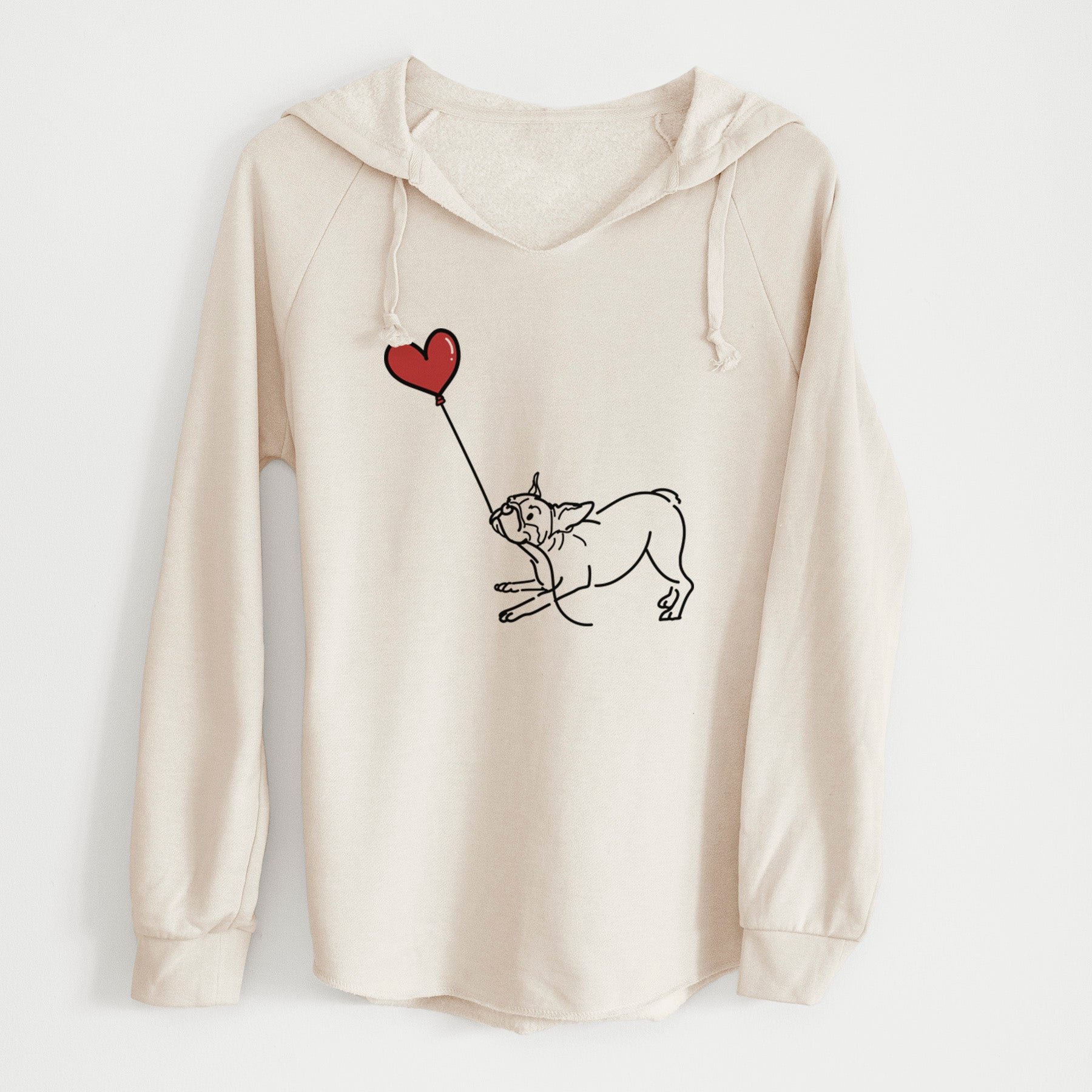 Boston Terrier Heart String - Cali Wave Hooded Sweatshirt