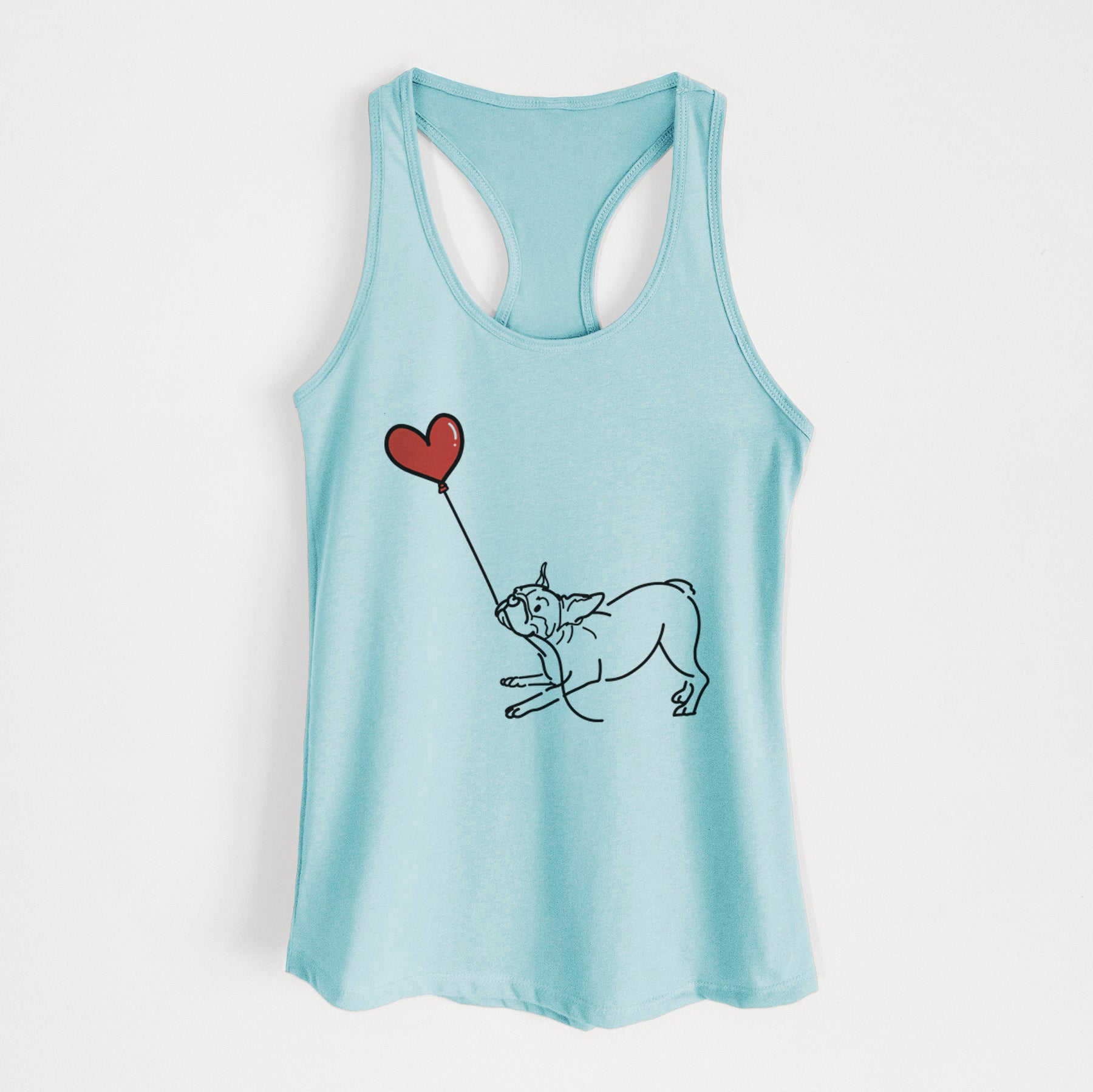 Boston Terrier Heart String - Women's Racerback Tanktop