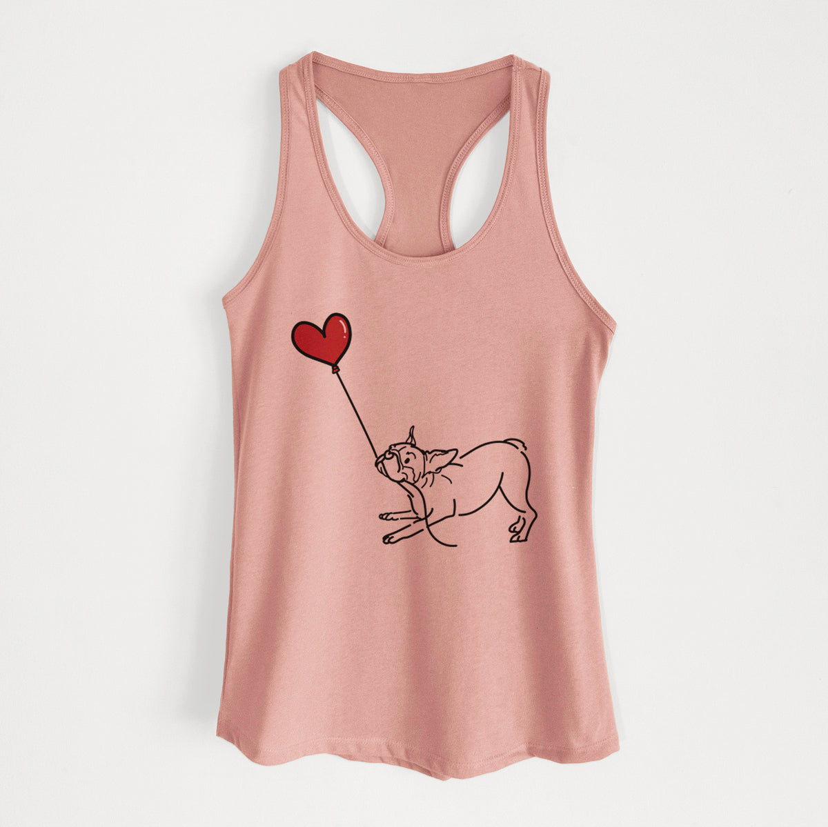 Boston Terrier Heart String - Women&#39;s Racerback Tanktop