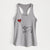 Boston Terrier Heart String - Women's Racerback Tanktop