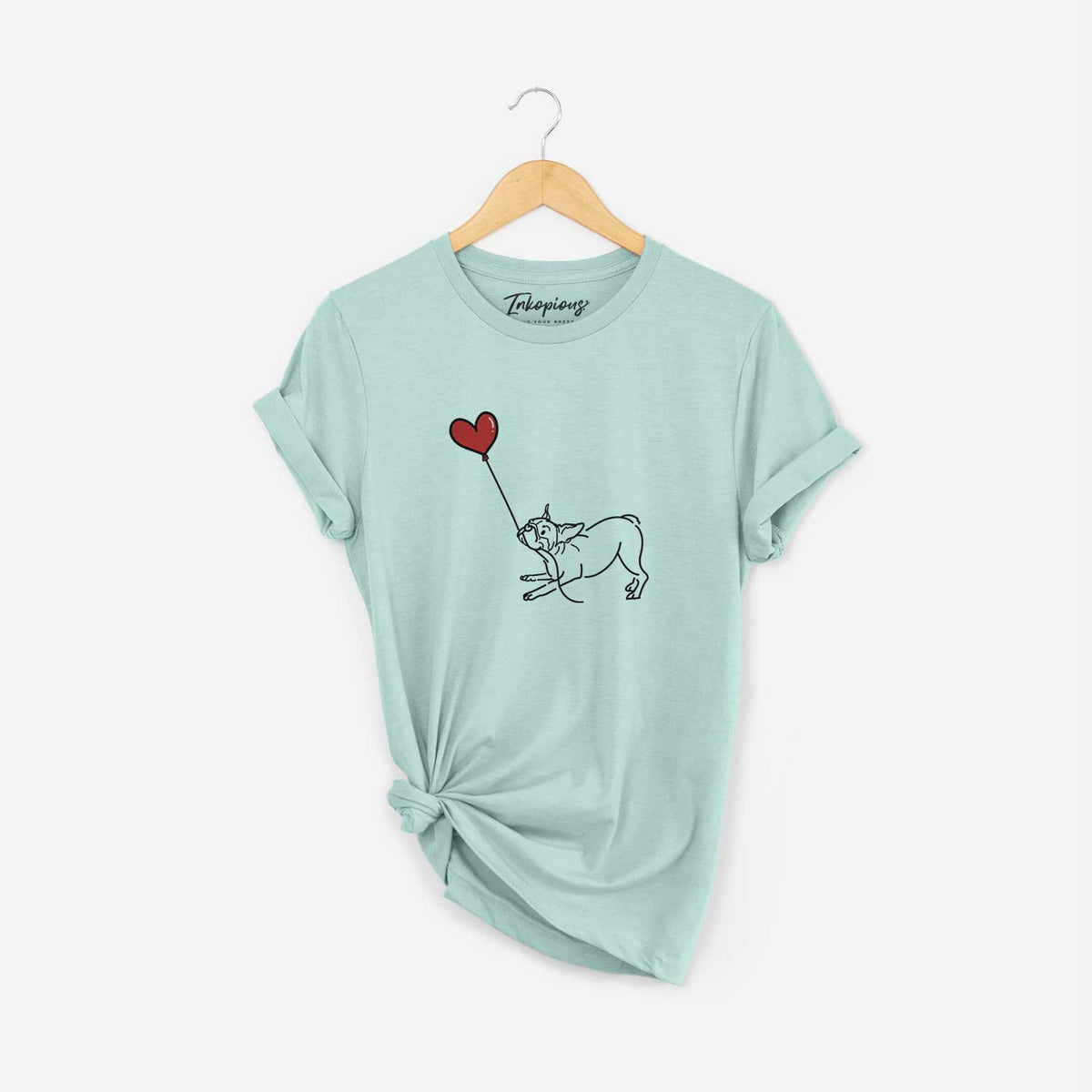 Boston Terrier Heart String - Unisex Crewneck