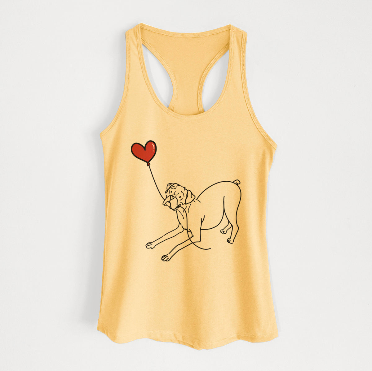 Boxer Heart String - Women's Racerback Tanktop