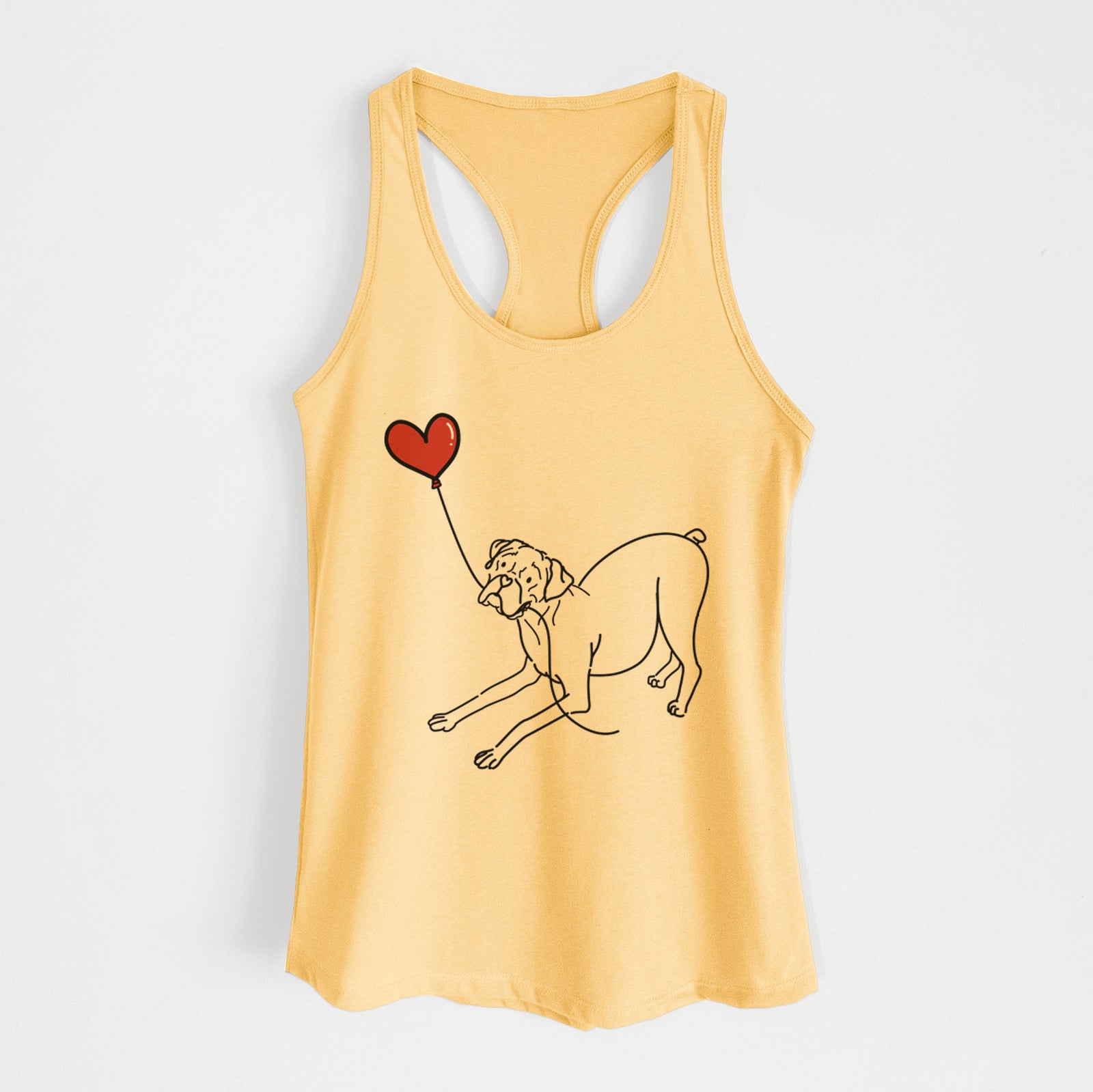Boxer Heart String - Women's Racerback Tanktop
