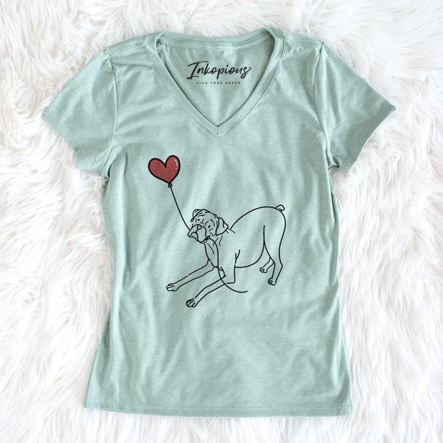 Boxer Heart String - Women's V-neck Shirt