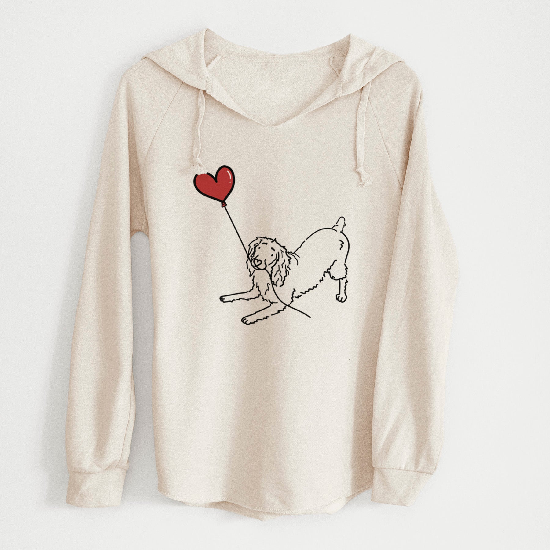 Boykin Spaniel Heart String - Cali Wave Hooded Sweatshirt