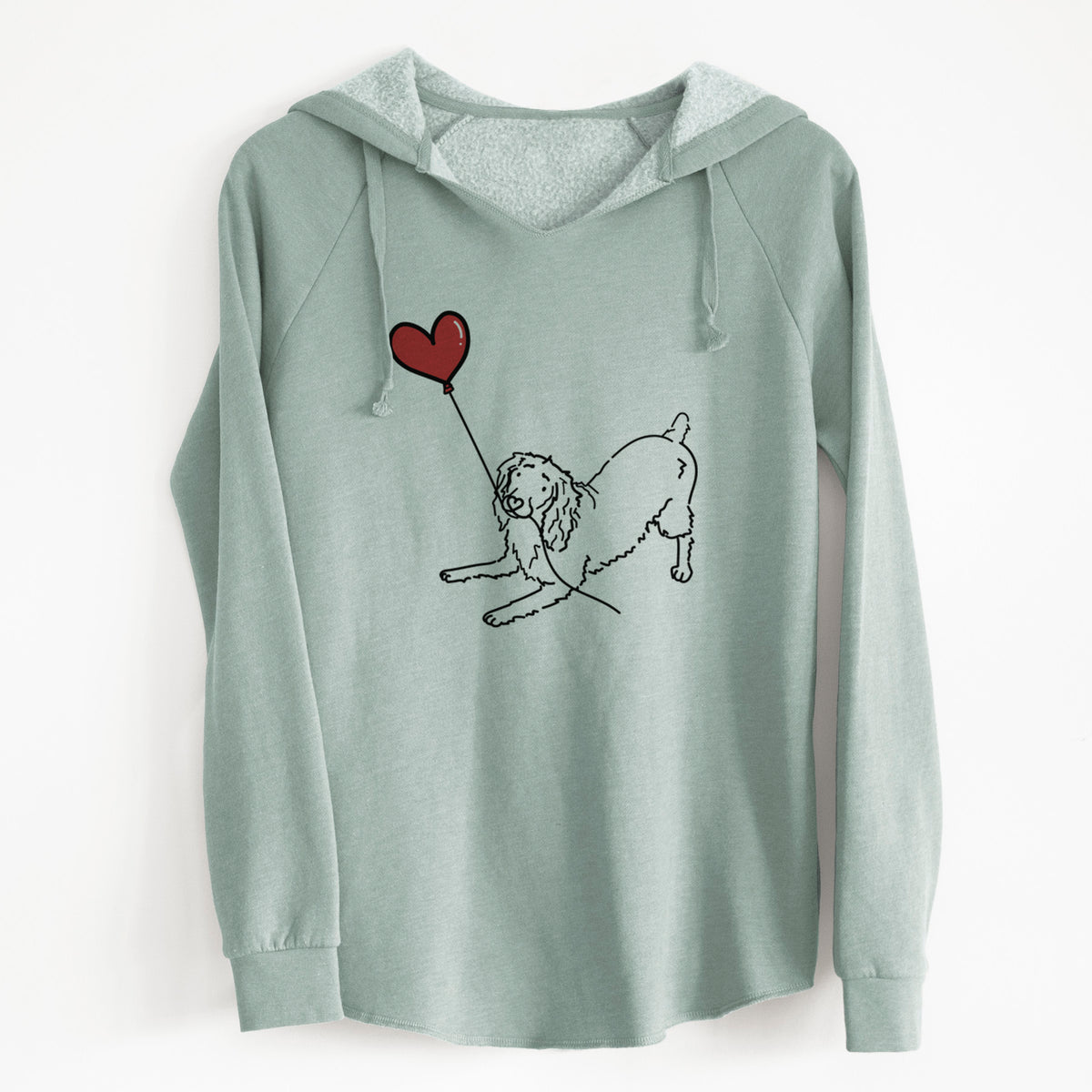 Boykin Spaniel Heart String - Cali Wave Hooded Sweatshirt