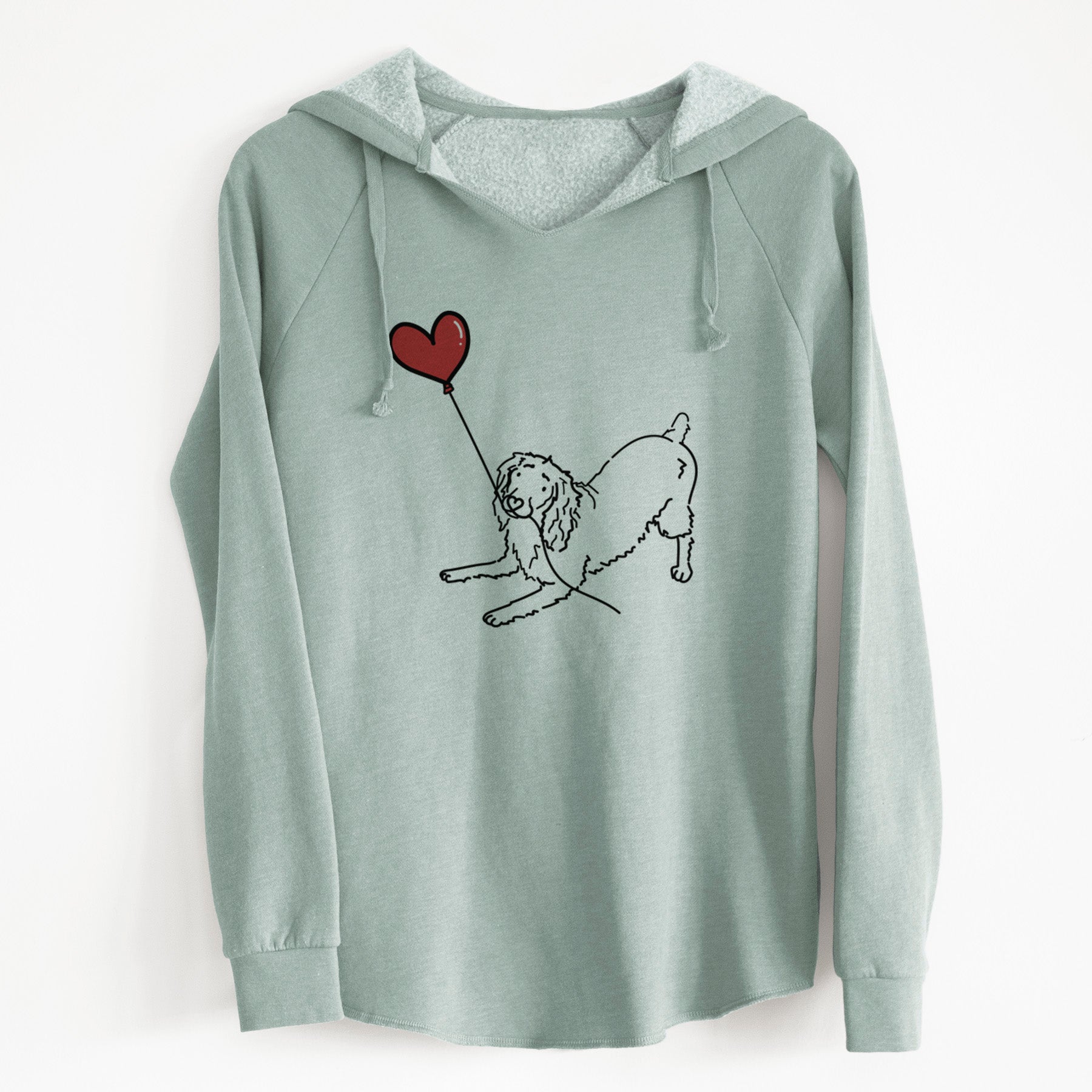 Boykin Spaniel Heart String - Cali Wave Hooded Sweatshirt