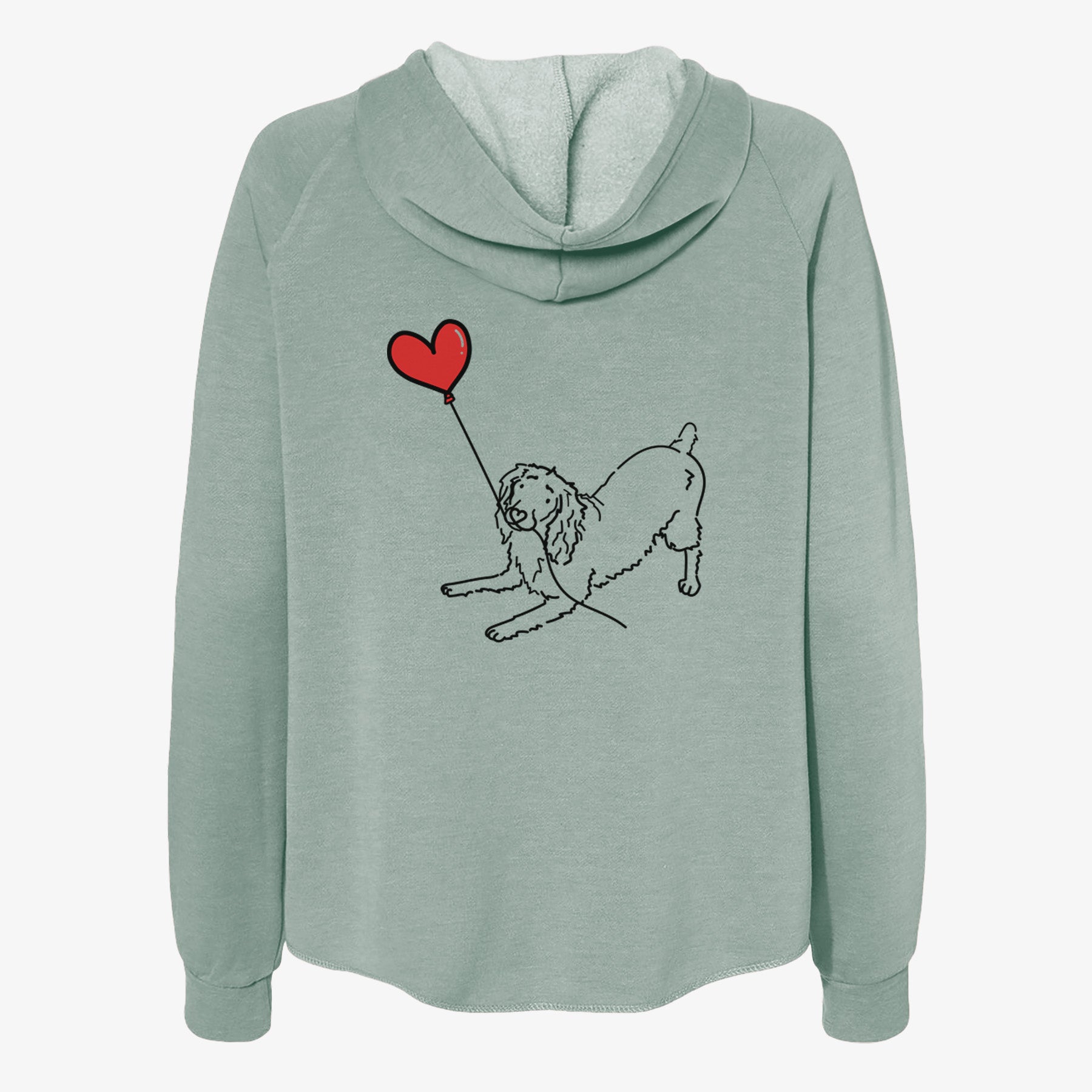 Boykin Spaniel Heart String- Women's Cali Wave Zip-Up Sweatshirt