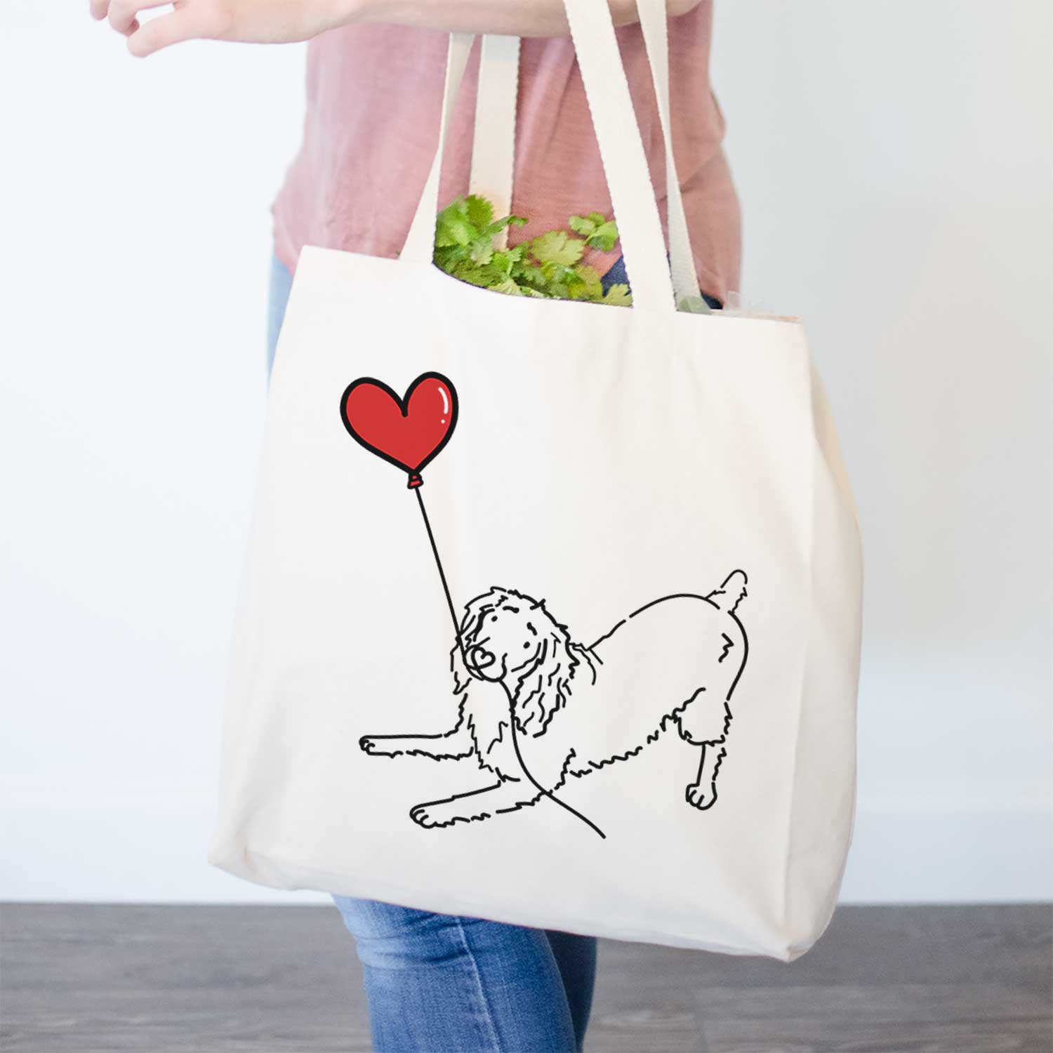 Boykin Spaniel Heart String- Tote Bag
