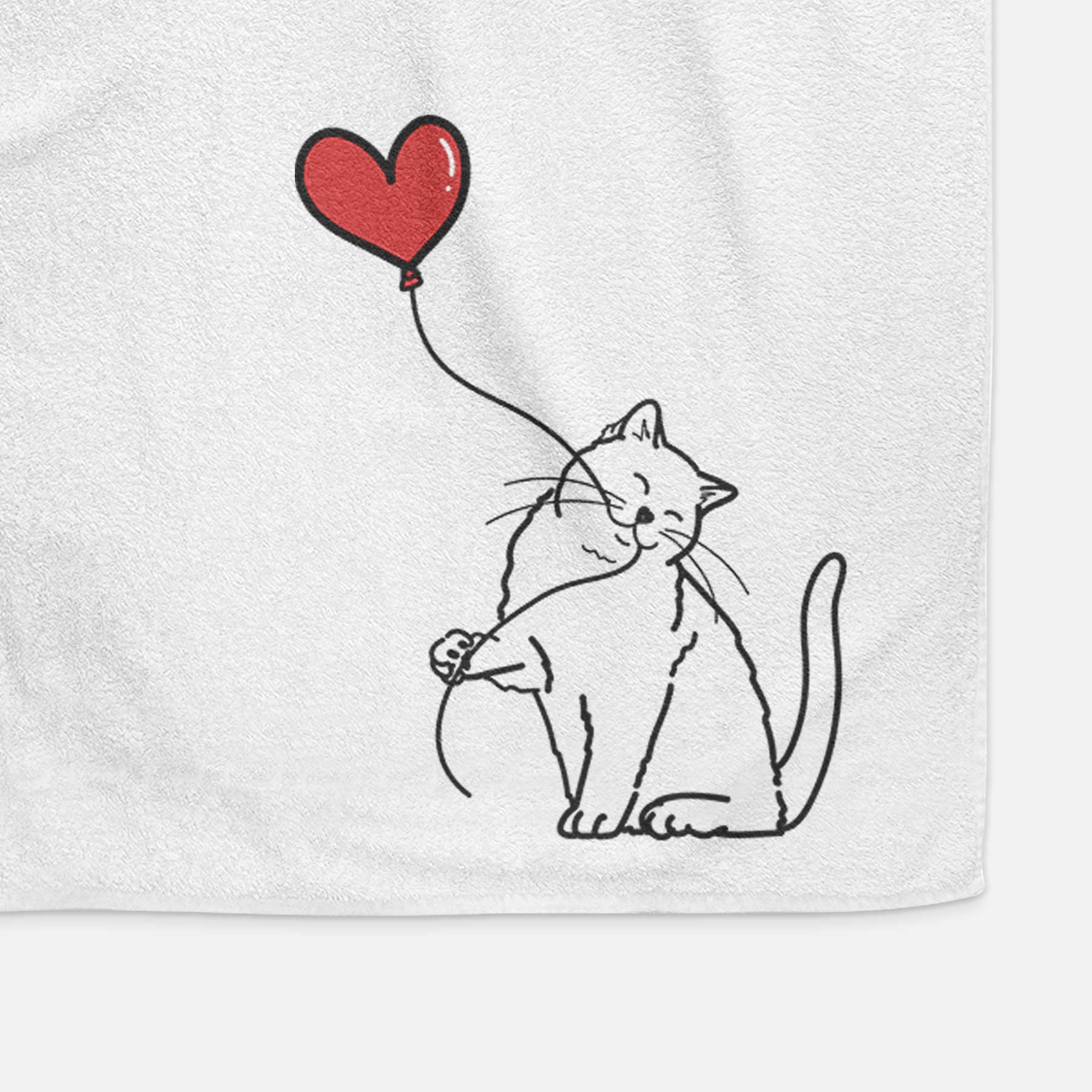 British Shorthair Cat Heart String -  Decorative Hand Towel