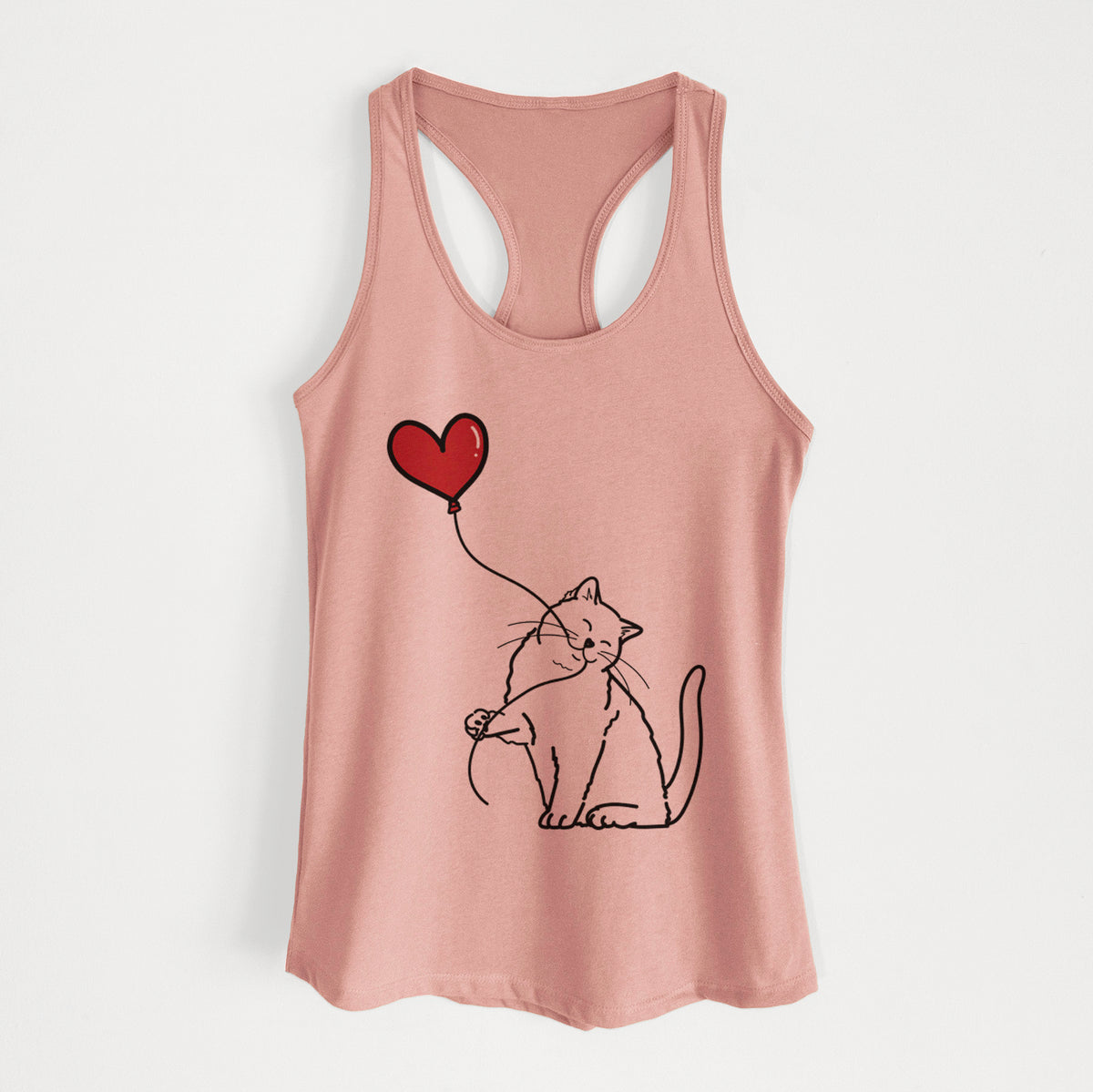 British Shorthair Cat Heart String - Women&#39;s Racerback Tanktop