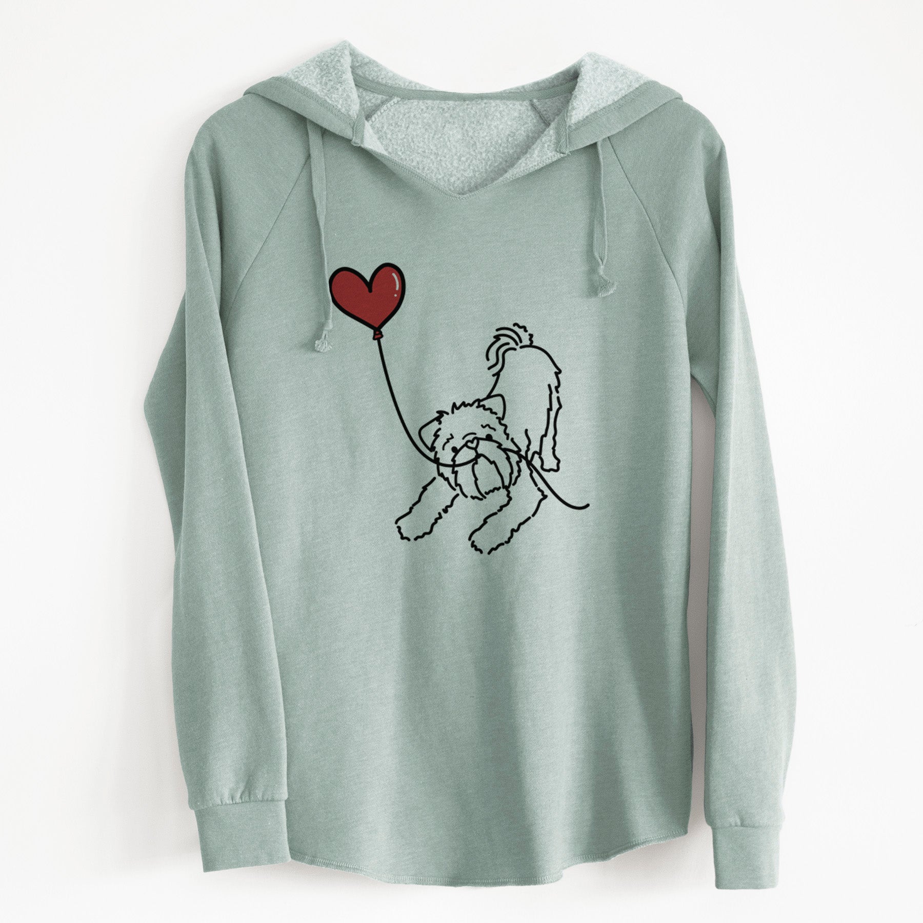 Brussels Griffon Heart String - Cali Wave Hooded Sweatshirt