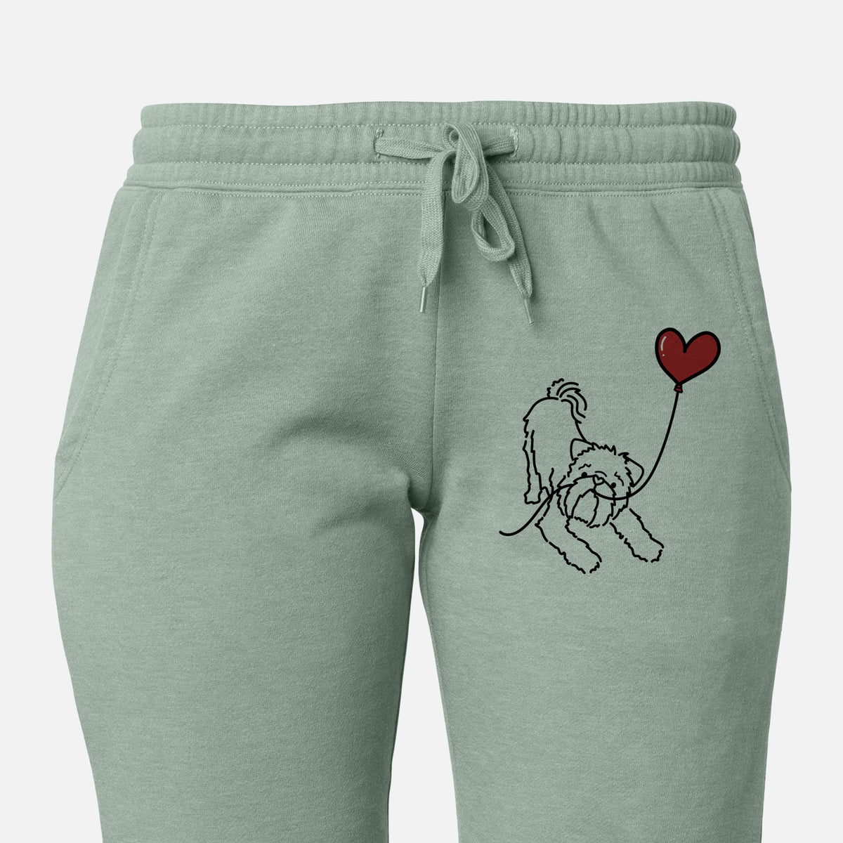 Brussels Griffon Heart String - Women&#39;s Cali Wave Joggers