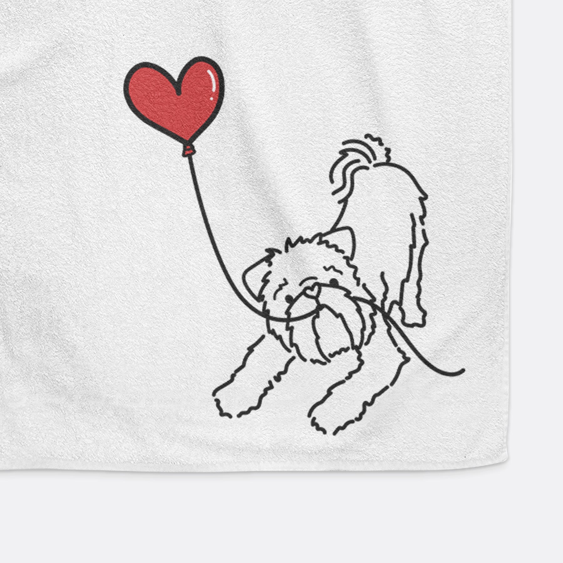 Brussels Griffon Heart String -  Decorative Hand Towel