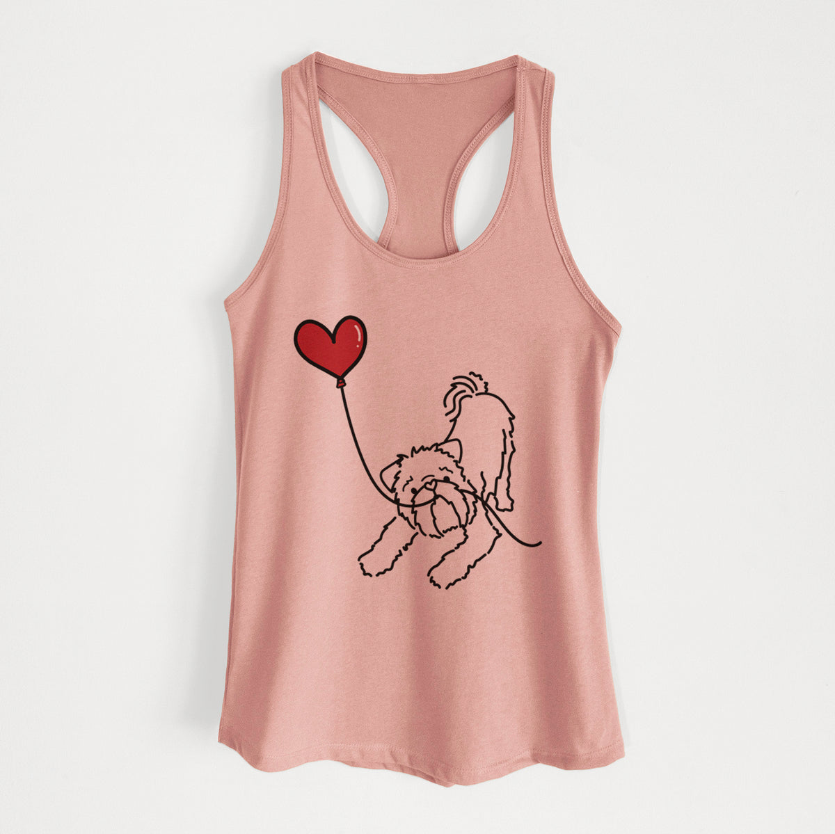 Brussels Griffon Heart String - Women&#39;s Racerback Tanktop