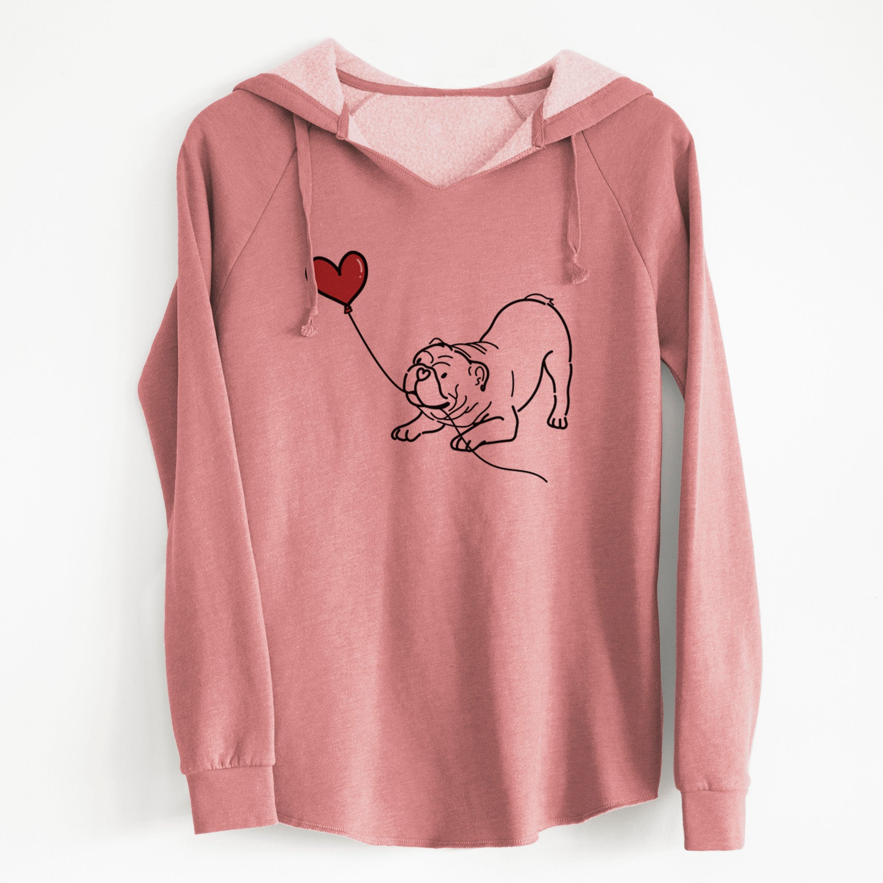 Bulldog Heart String - Cali Wave Hooded Sweatshirt