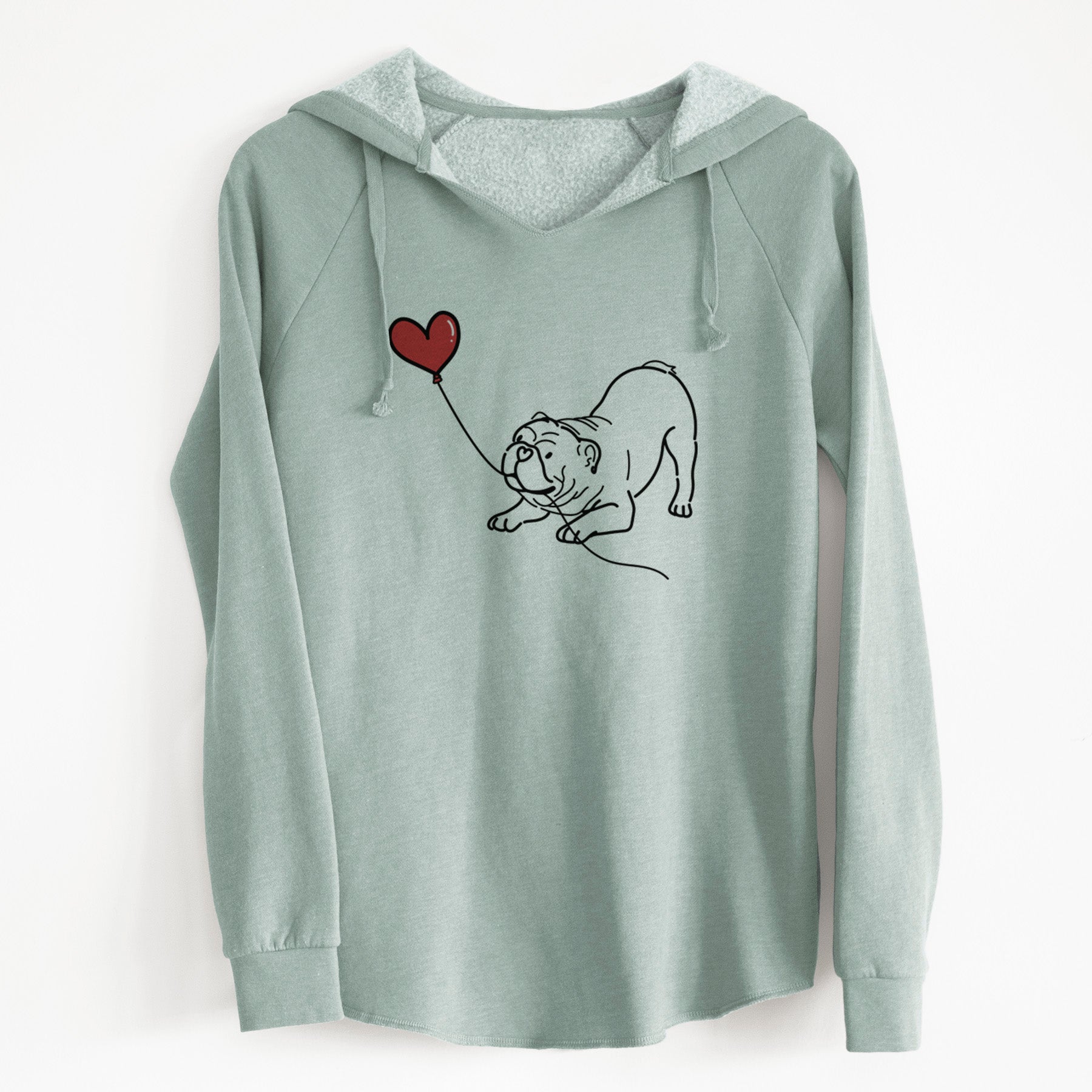 Bulldog Heart String - Cali Wave Hooded Sweatshirt