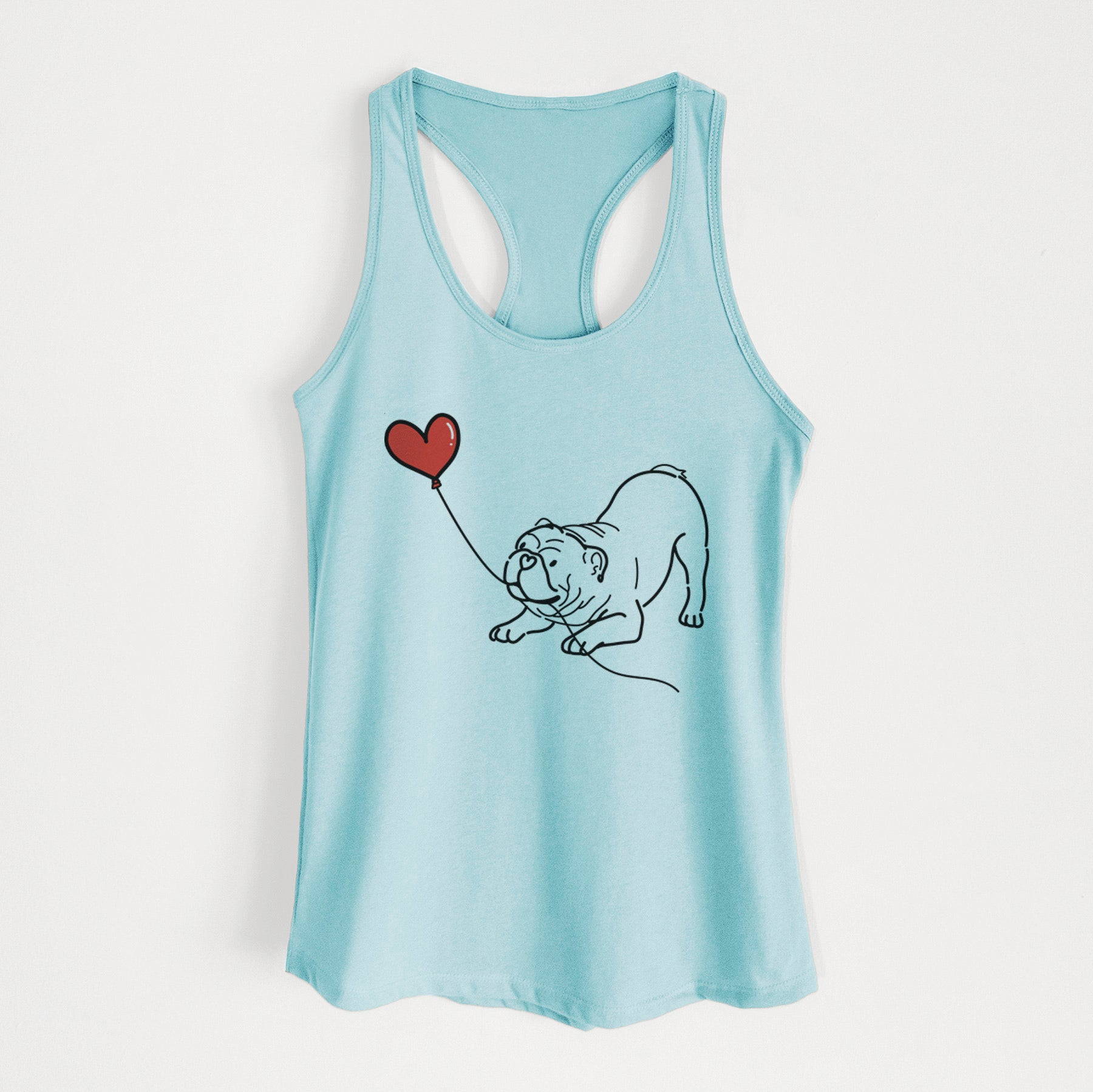 Bulldog Heart String - Women's Racerback Tanktop