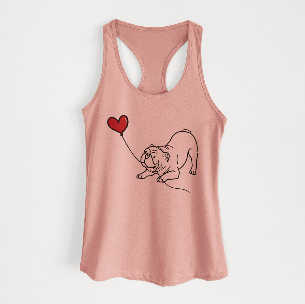 Bulldog Heart String - Women&#39;s Racerback Tanktop