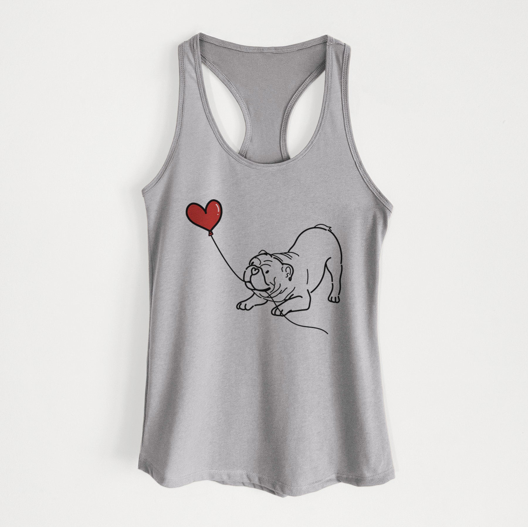 Bulldog Heart String - Women's Racerback Tanktop