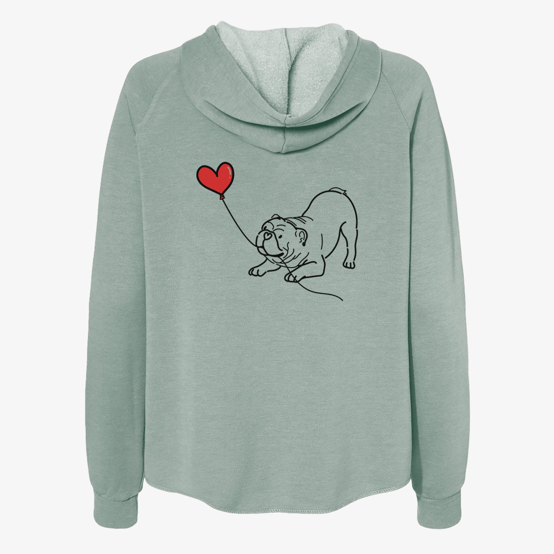 Bulldog Heart String- Women's Cali Wave Zip-Up Sweatshirt