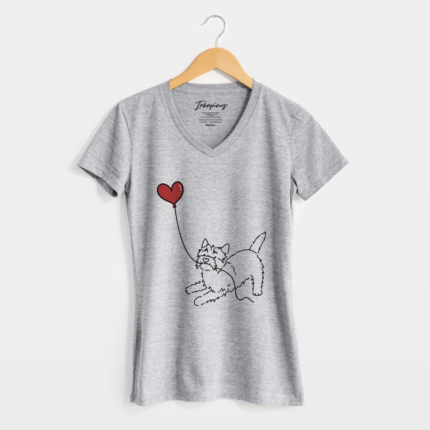 Cairn Terrier Heart String - Women's Perfect V-neck Shirt