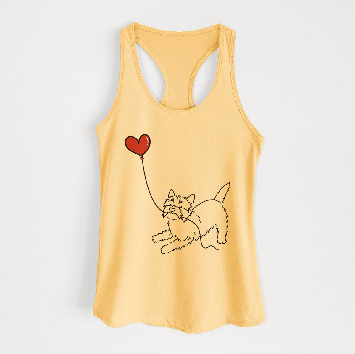 Cairn Terrier Heart String - Women's Racerback Tanktop