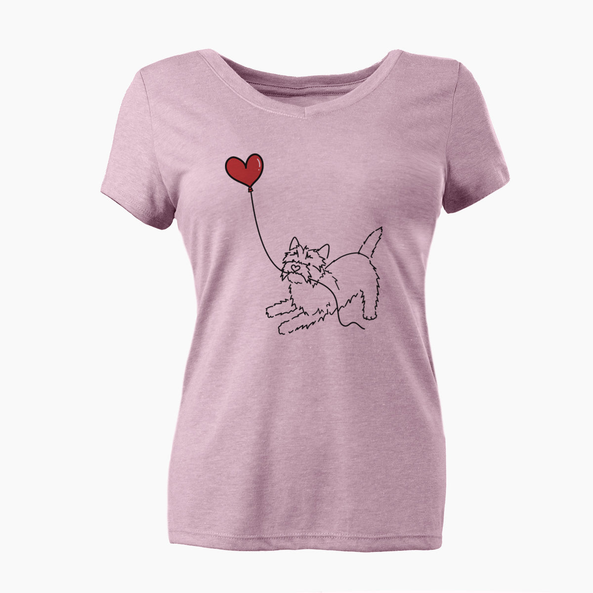 Cairn Terrier Heart String - Women's Perfect V-neck Shirt