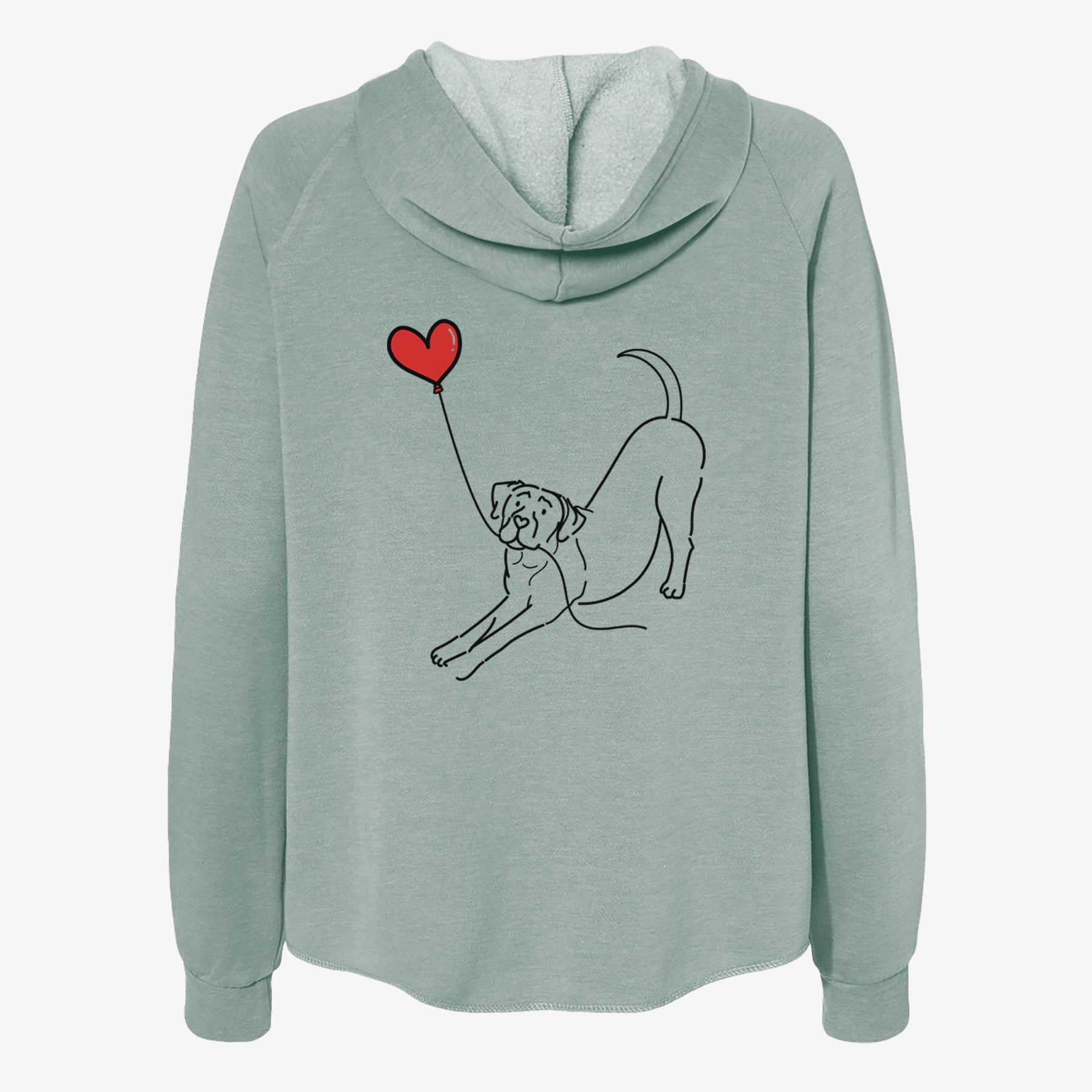 Cane Corso Heart String- Women's Cali Wave Zip-Up Sweatshirt