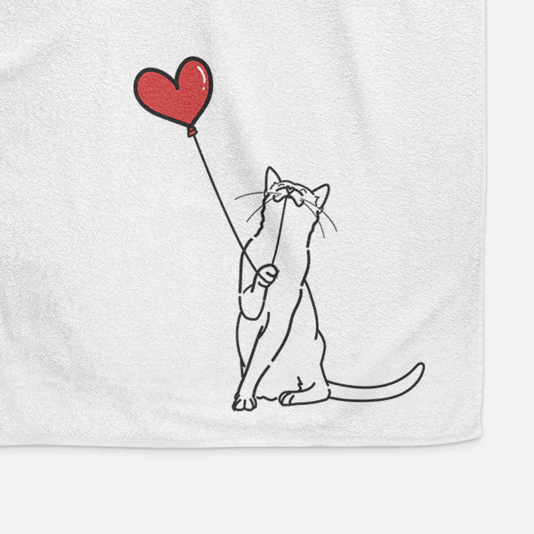 Cat Heart String -  Decorative Hand Towel