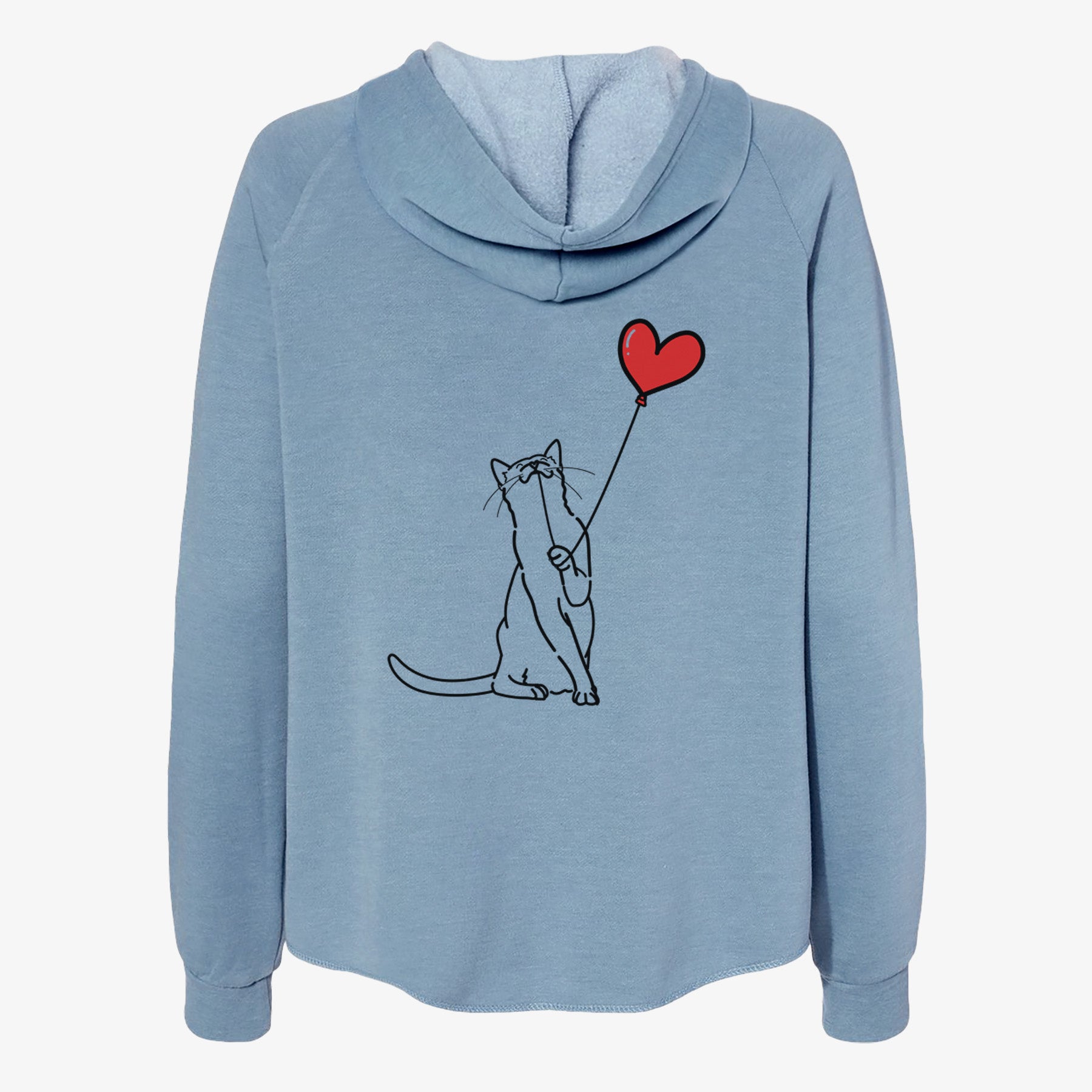 Cat Heart String- Women's Cali Wave Zip-Up Sweatshirt