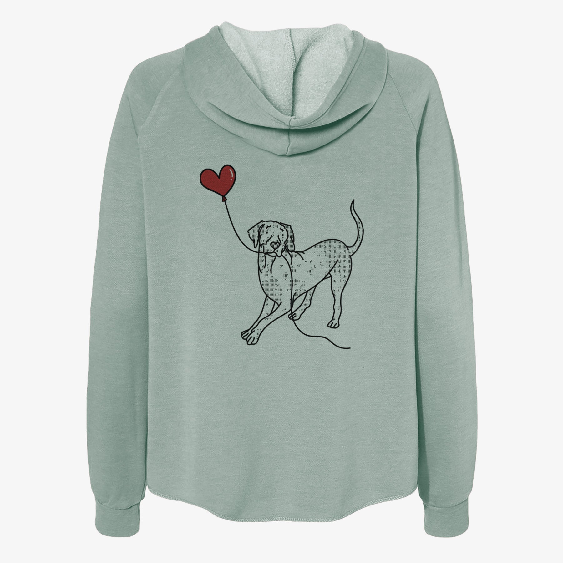 Catahoula Heart String- Women's Cali Wave Zip-Up Sweatshirt